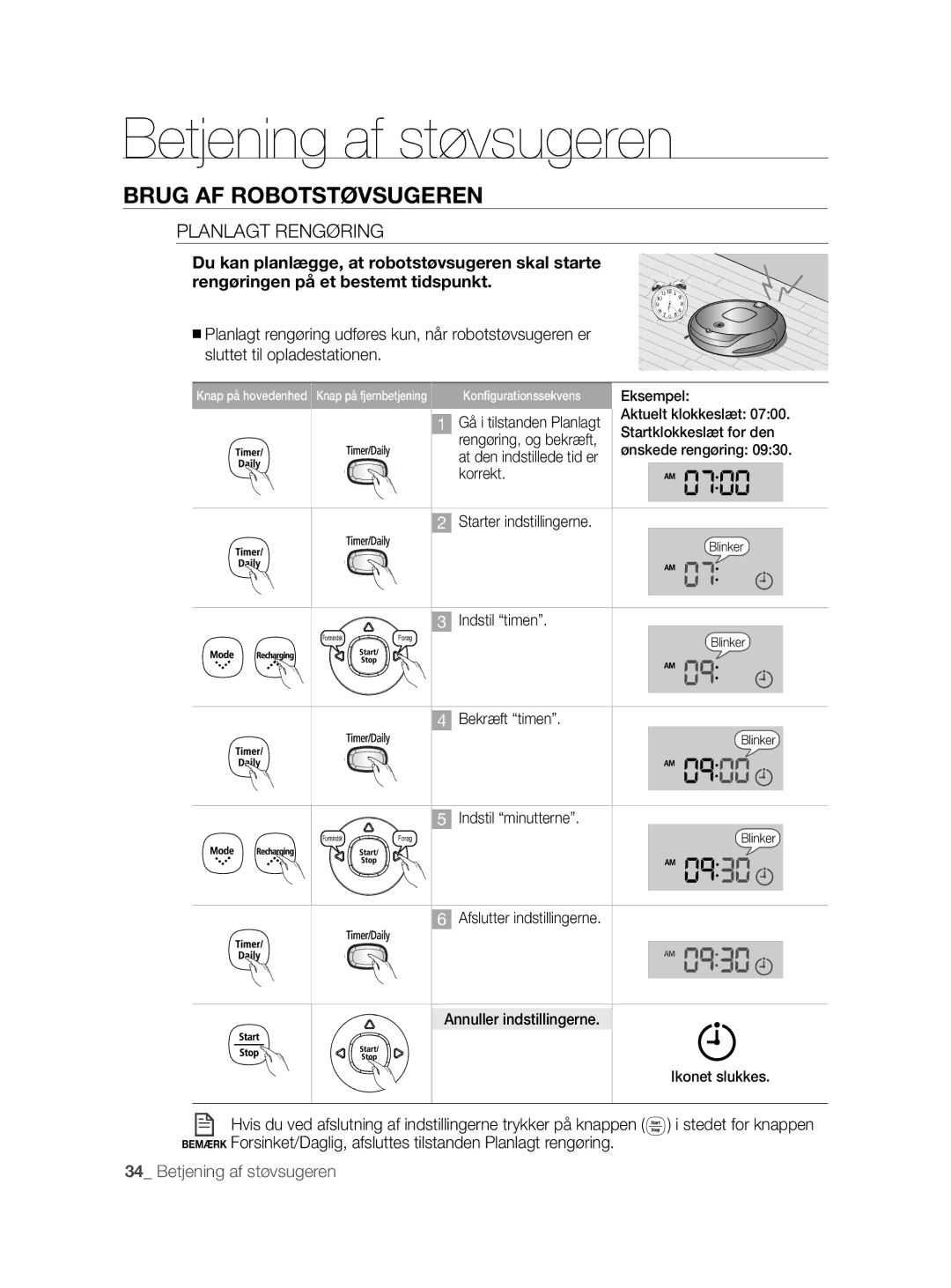 Samsung VCR8855L3B/BOL, VCR8855L3B/XEF, VCR8855L3B/XEE manual Planlagt Rengøring 