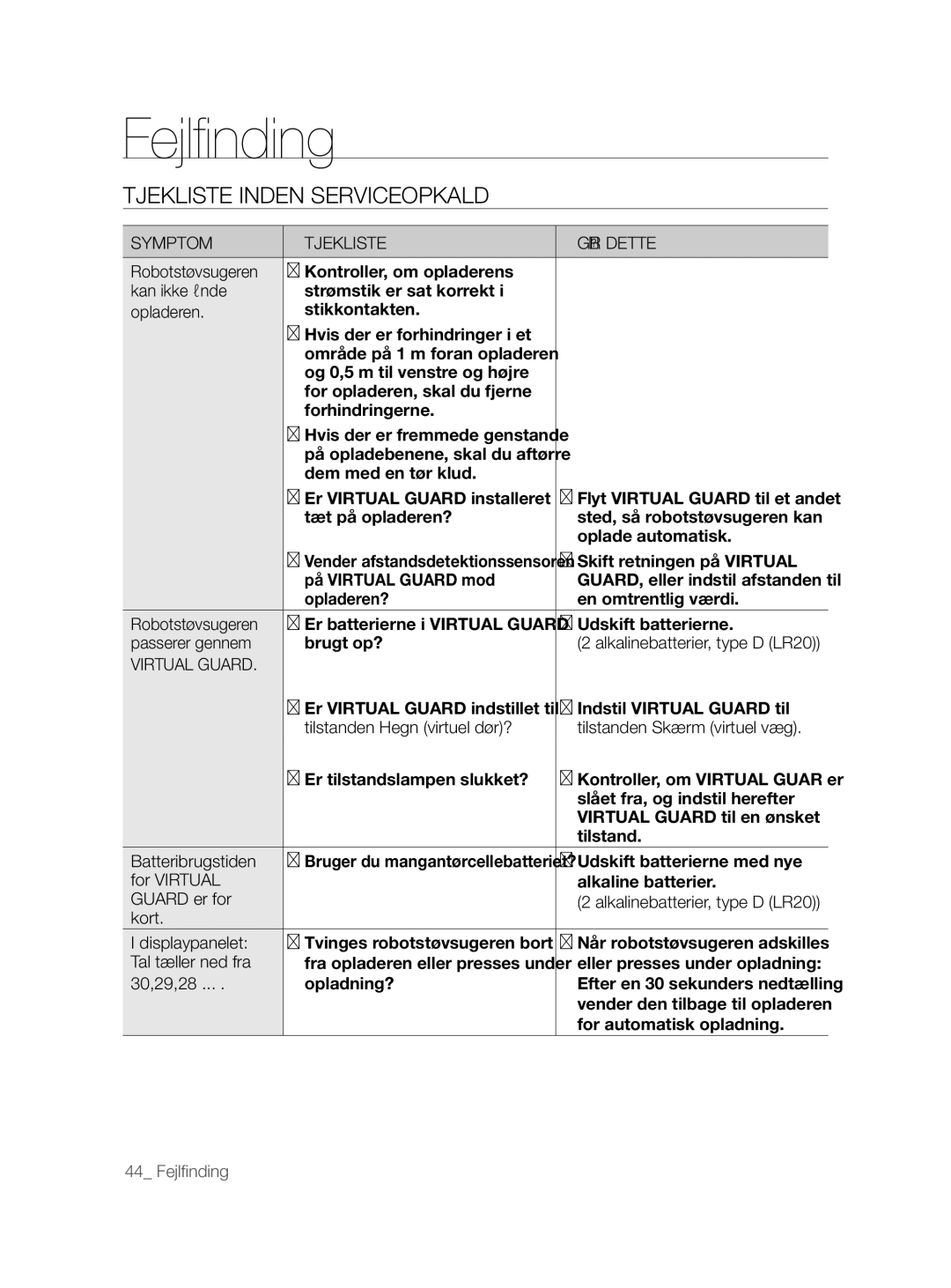 Samsung VCR8855L3B/XEE manual Passerer gennem, Batteribrugstiden, For Virtual, Guard er for, Kort Displaypanelet, 30,29,28 