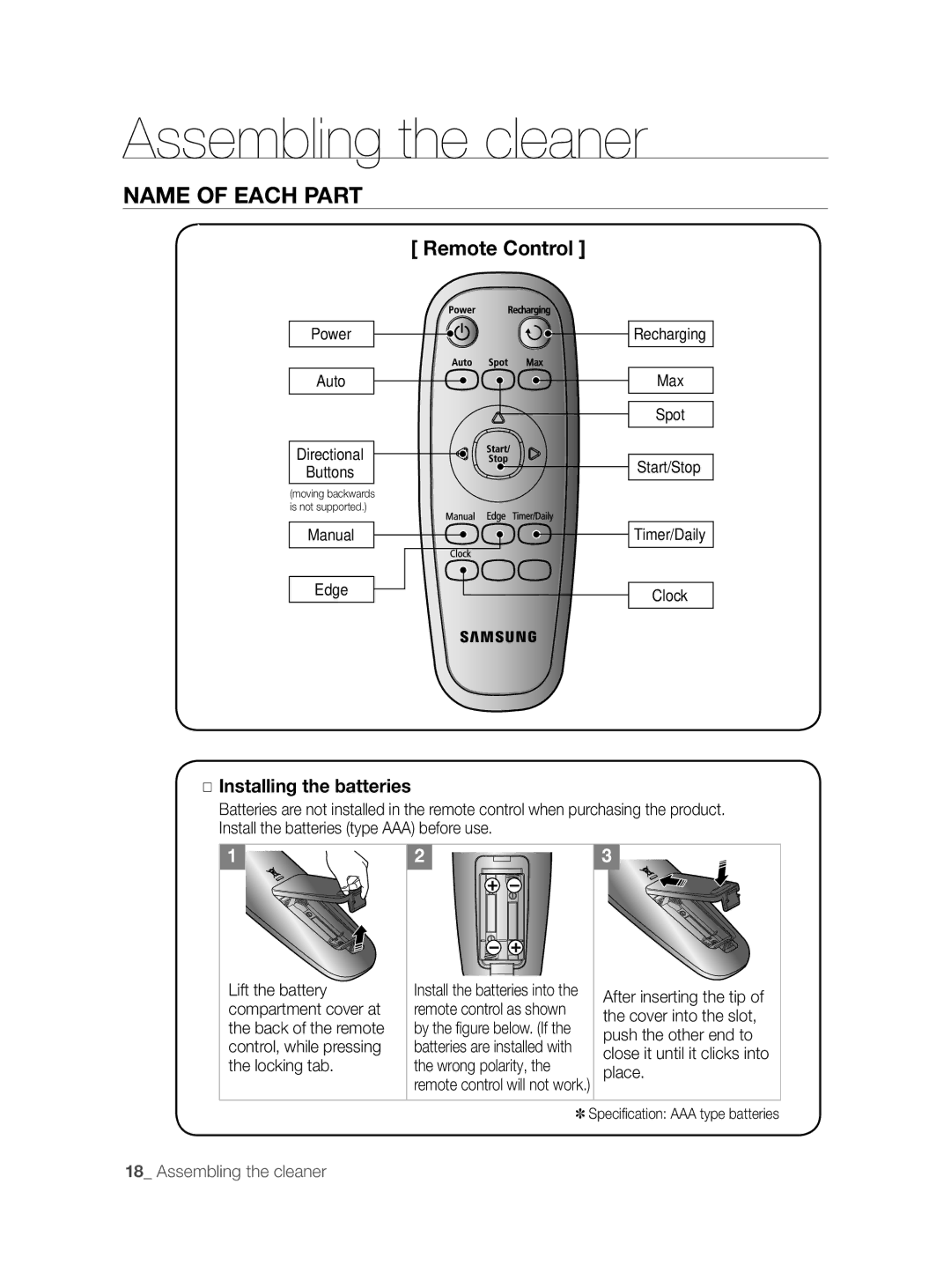 Samsung VCR8855L3B/XEF, VCR8855L3B/BOL, VCR8855L3B/XEE manual Remote Control 