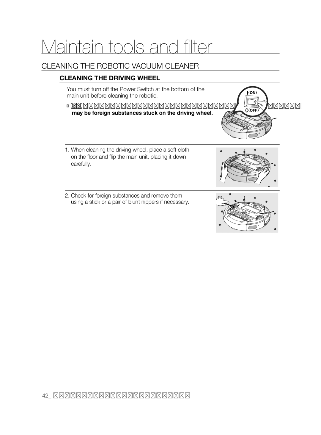 Samsung VCR8855L3B/XEF, VCR8855L3B/BOL, VCR8855L3B/XEE manual Cleaning the Driving Wheel 