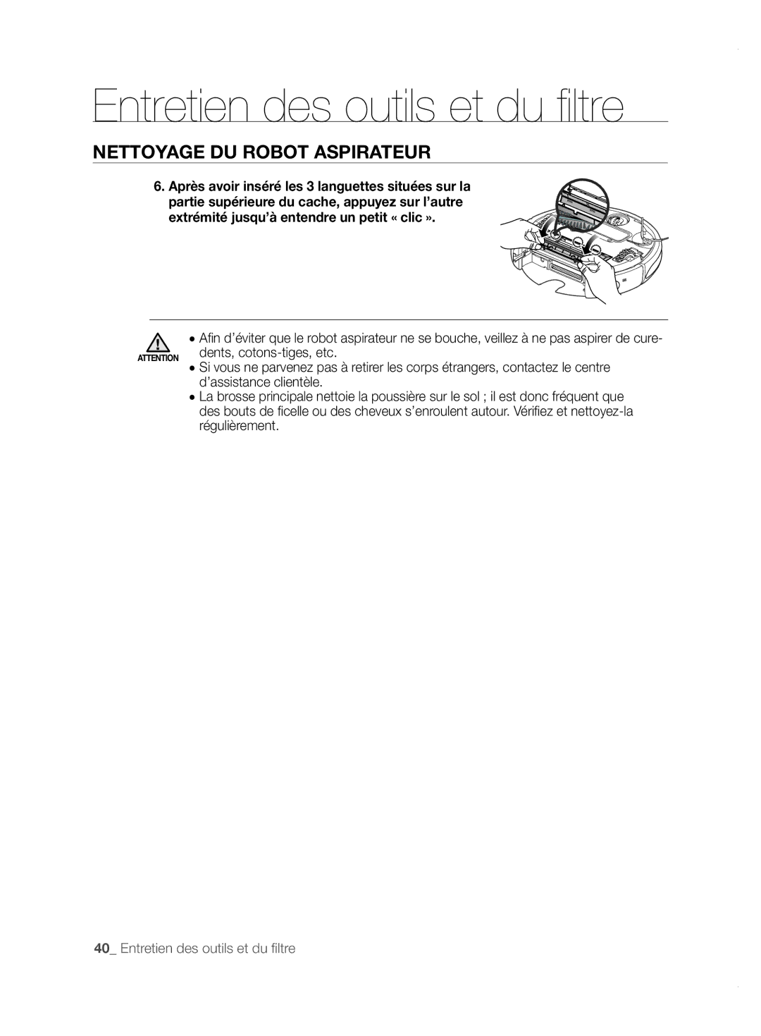 Samsung VCR8855L3B/XET, VCR8855L3B/XEO, VCR8855L3B/XEF manual Dents, cotons-tiges, etc, ’assistance clientèle, Régulièrement 