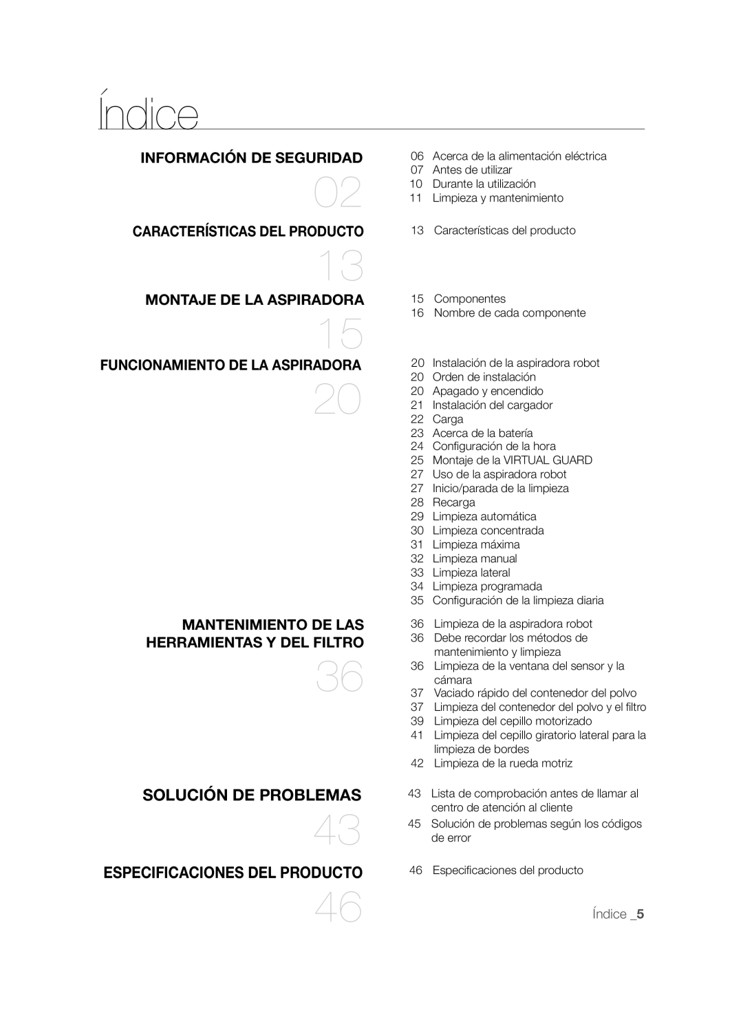 Samsung VCR8857L3R/XEF manual Índice 