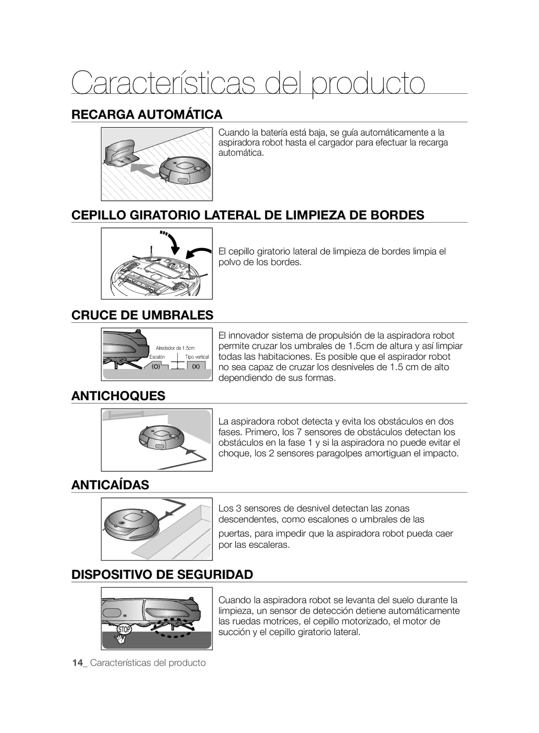 Samsung VCR8857L3R/XEF Recarga Automática, Cepillo Giratorio Lateral DE Limpieza DE Bordes, Cruce DE Umbrales, Antichoques 