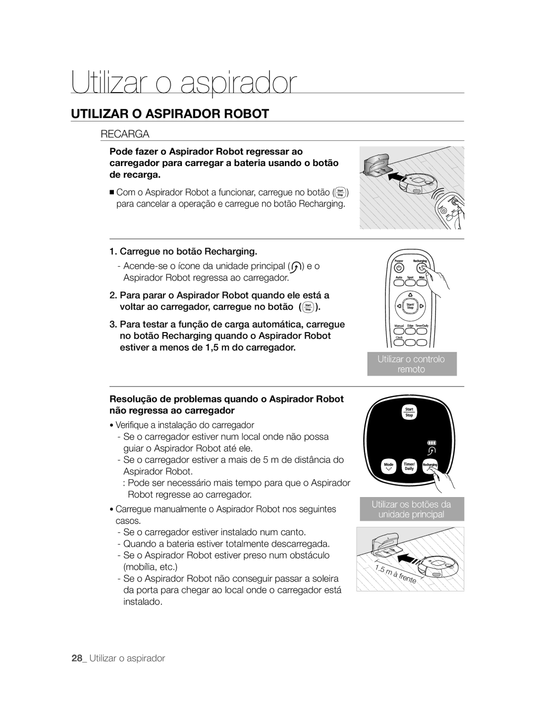 Samsung VCR8857L3R/XEF manual Utilizar o controlo Remoto 