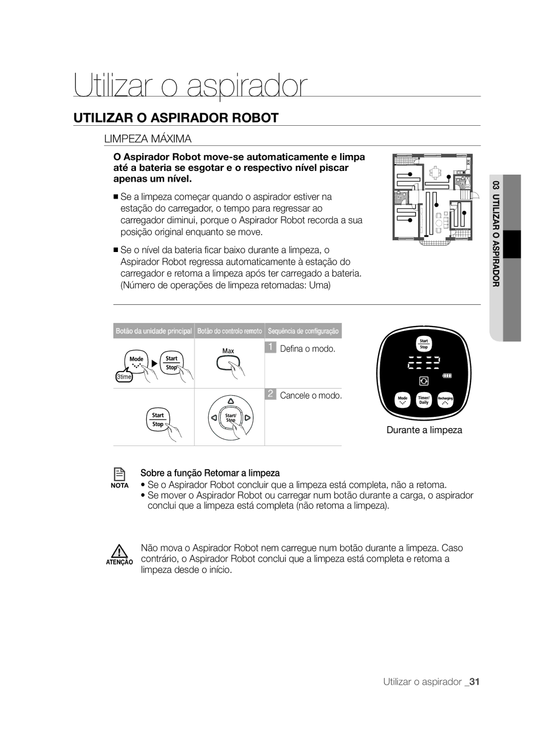 Samsung VCR8857L3R/XEF manual Limpeza Máxima 