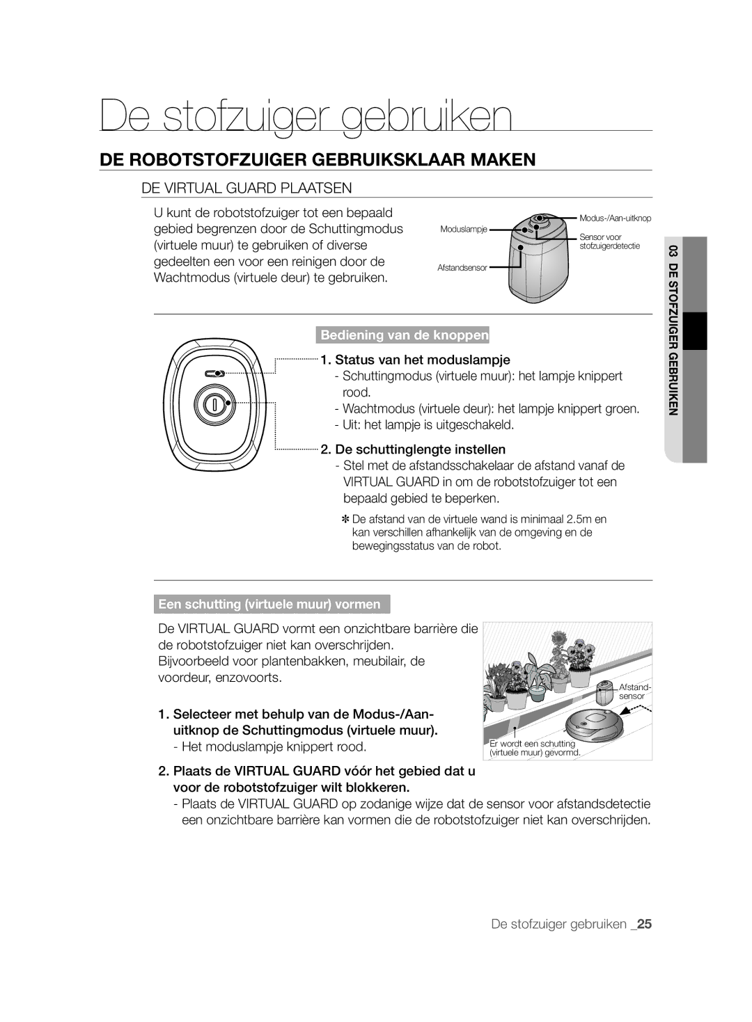 Samsung VCR8857L3R/XEF manual DE Virtual Guard Plaatsen 