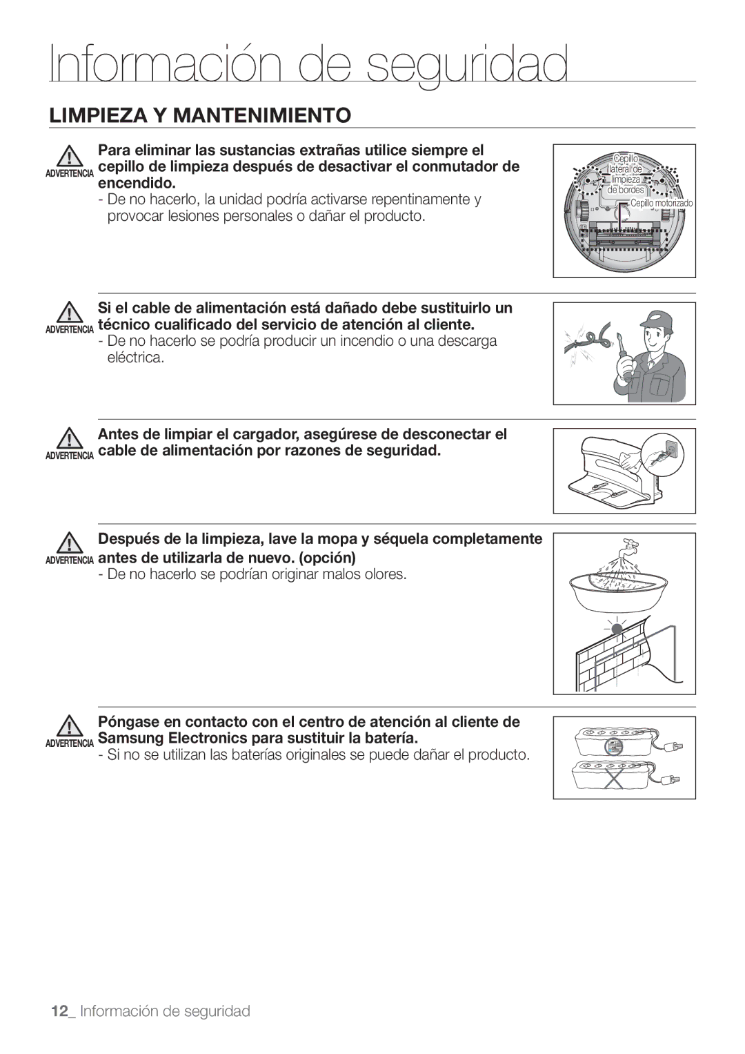 Samsung VCR8874T3B/XEE manual De no hacerlo se podrían originar malos olores 