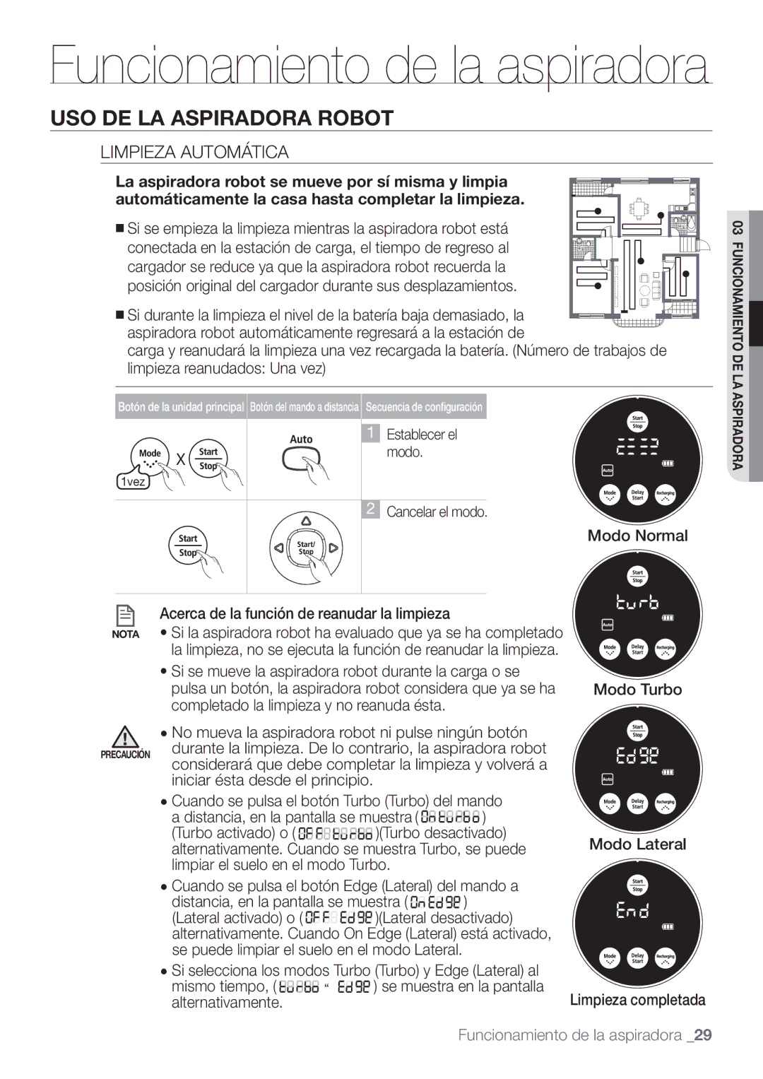 Samsung VCR8874T3B/XEE manual Limpieza Automática 