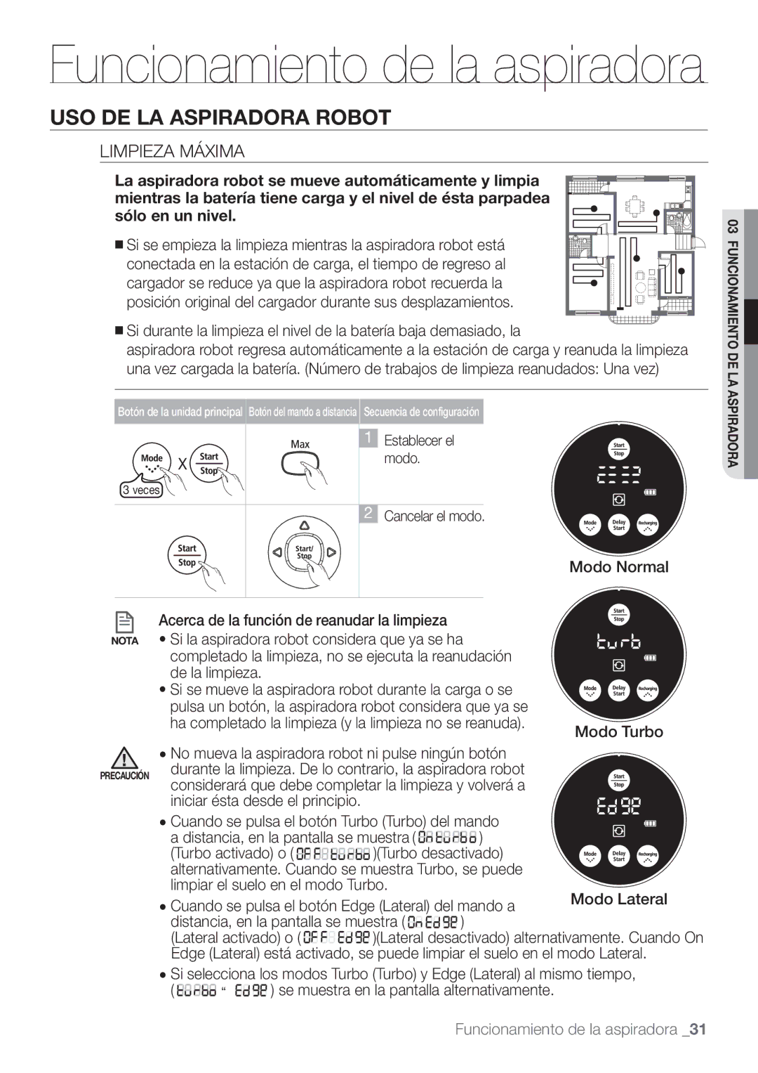 Samsung VCR8874T3B/XEE manual Limpieza Máxima 