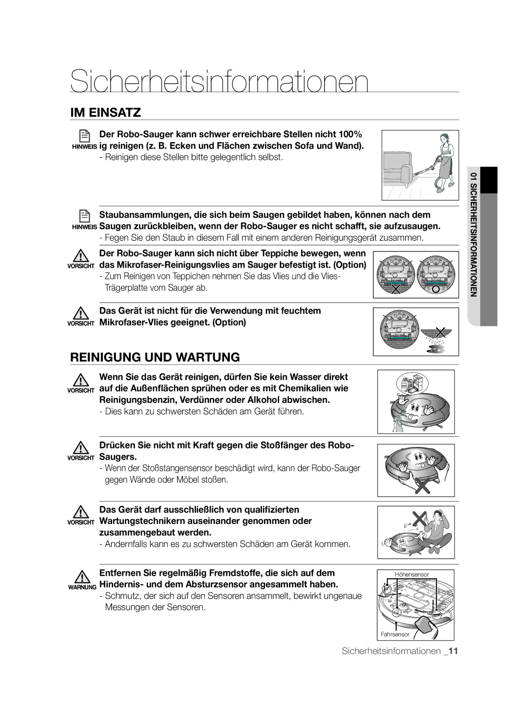 Samsung VCR8874T3B/XET manual Reinigung UND Wartung 