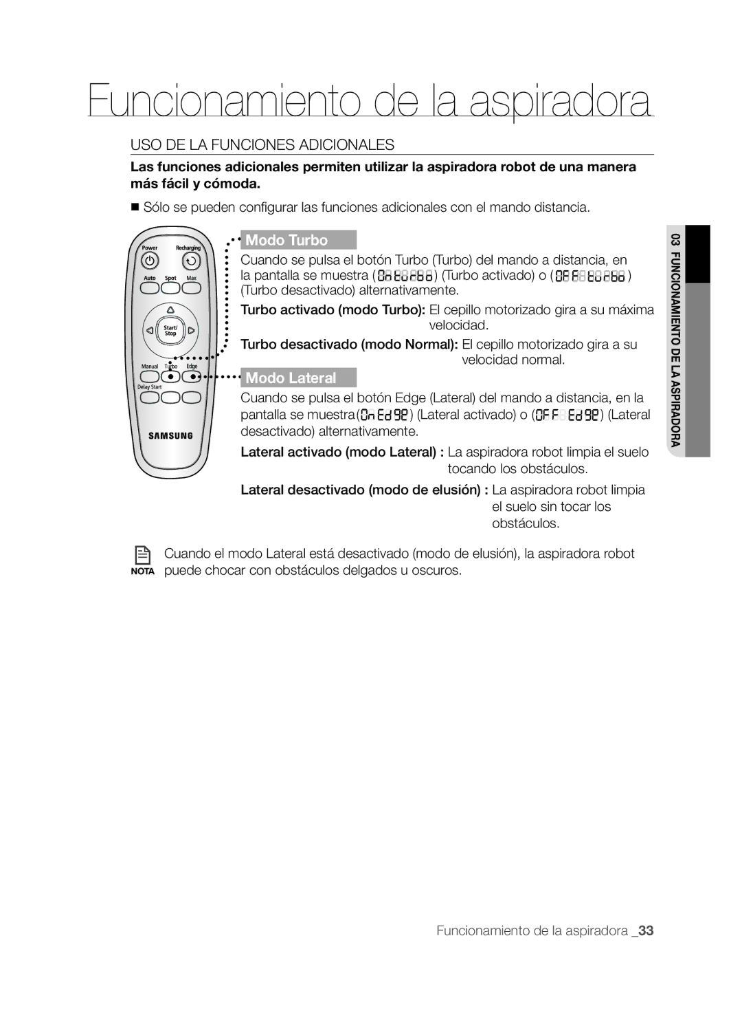 Samsung VCR8875T3A/XEF manual USO DE LA Funciones Adicionales, Modo Turbo 