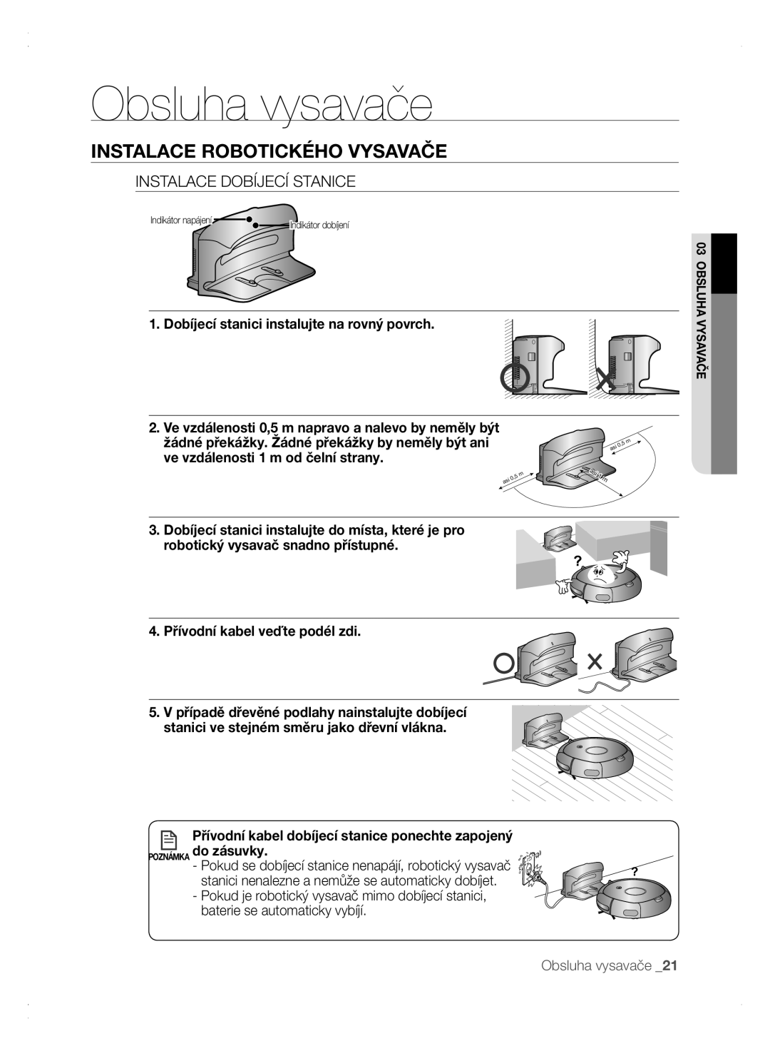 Samsung VCR8875T3A/XEF, VCR8875T3A/XEO manual Instalace Dobíjecí Stanice 