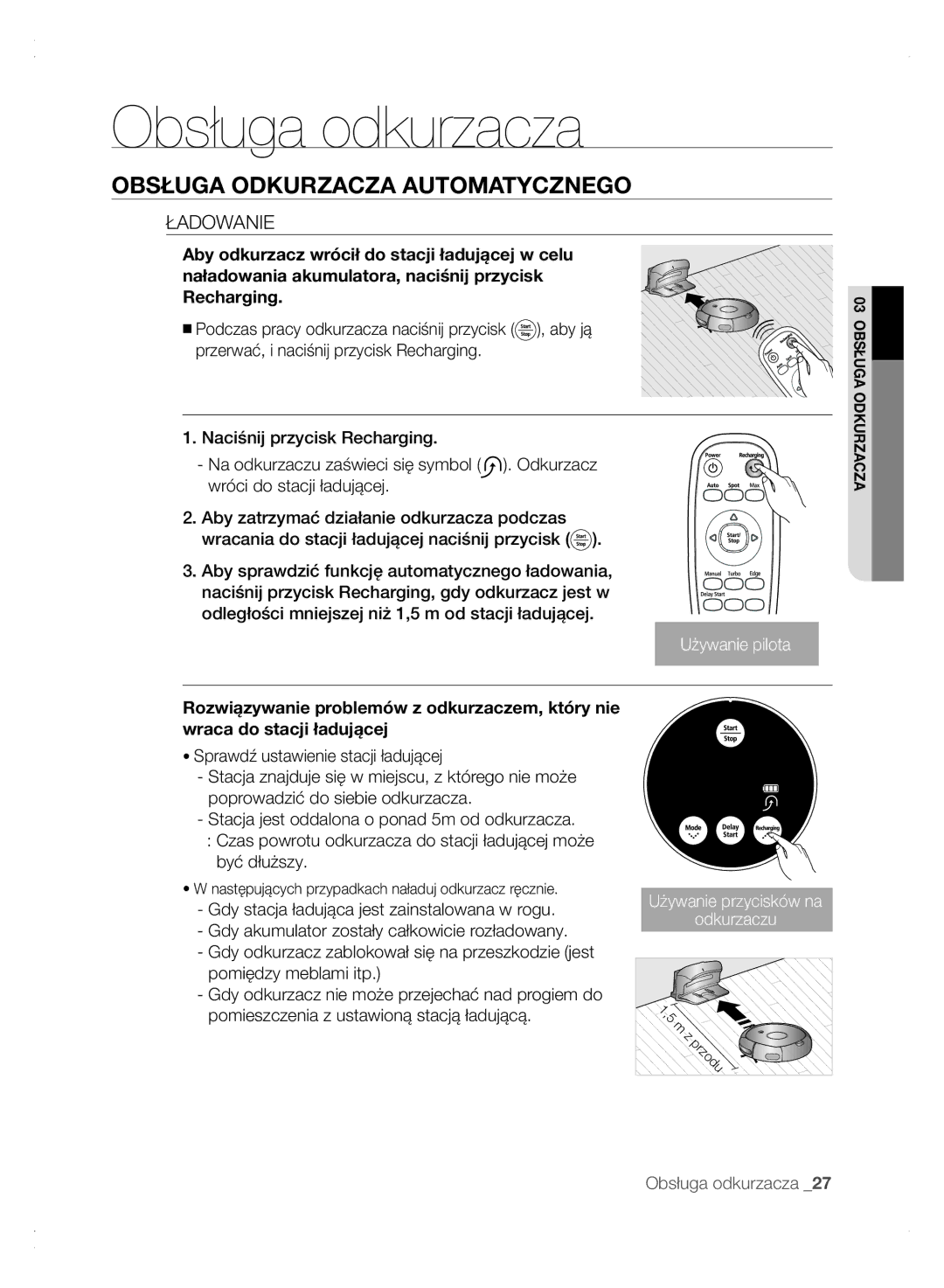 Samsung VCR8875T3A/XEF, VCR8875T3A/XEO manual Używanie pilota 