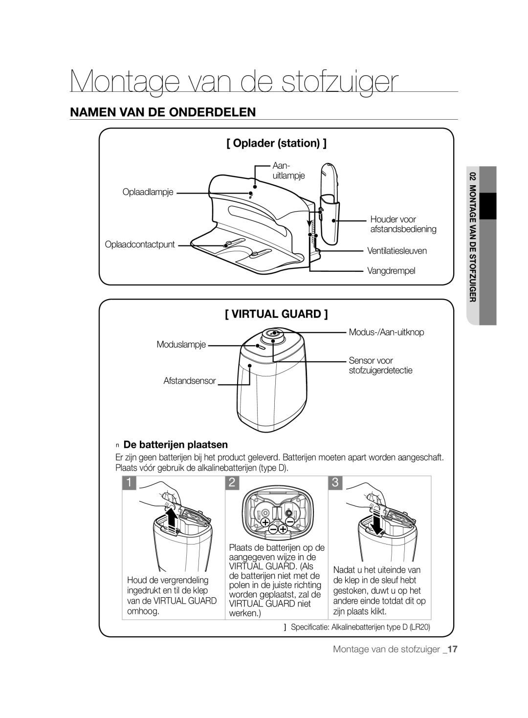 Samsung VCR8877T3A/XEG manual Oplaadlampje Oplaadcontactpunt, Modus-/Aan-uitknop Moduslampje, Afstandsensor 