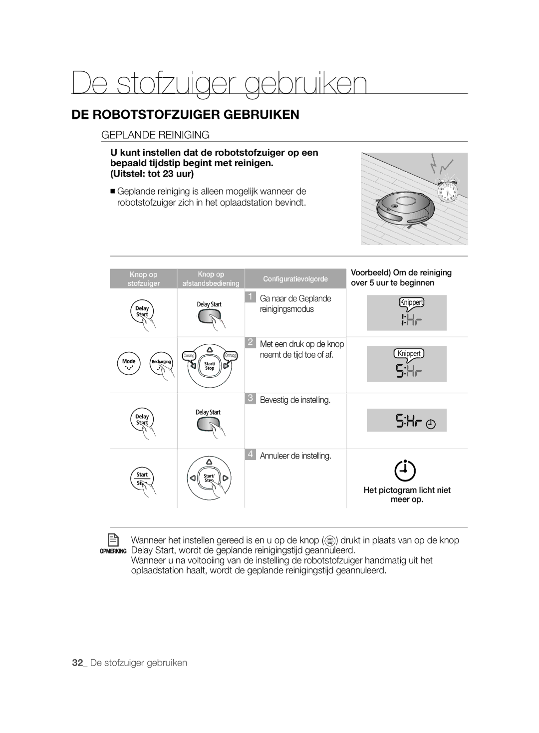 Samsung VCR8877T3A/XEG manual Geplande Reiniging 