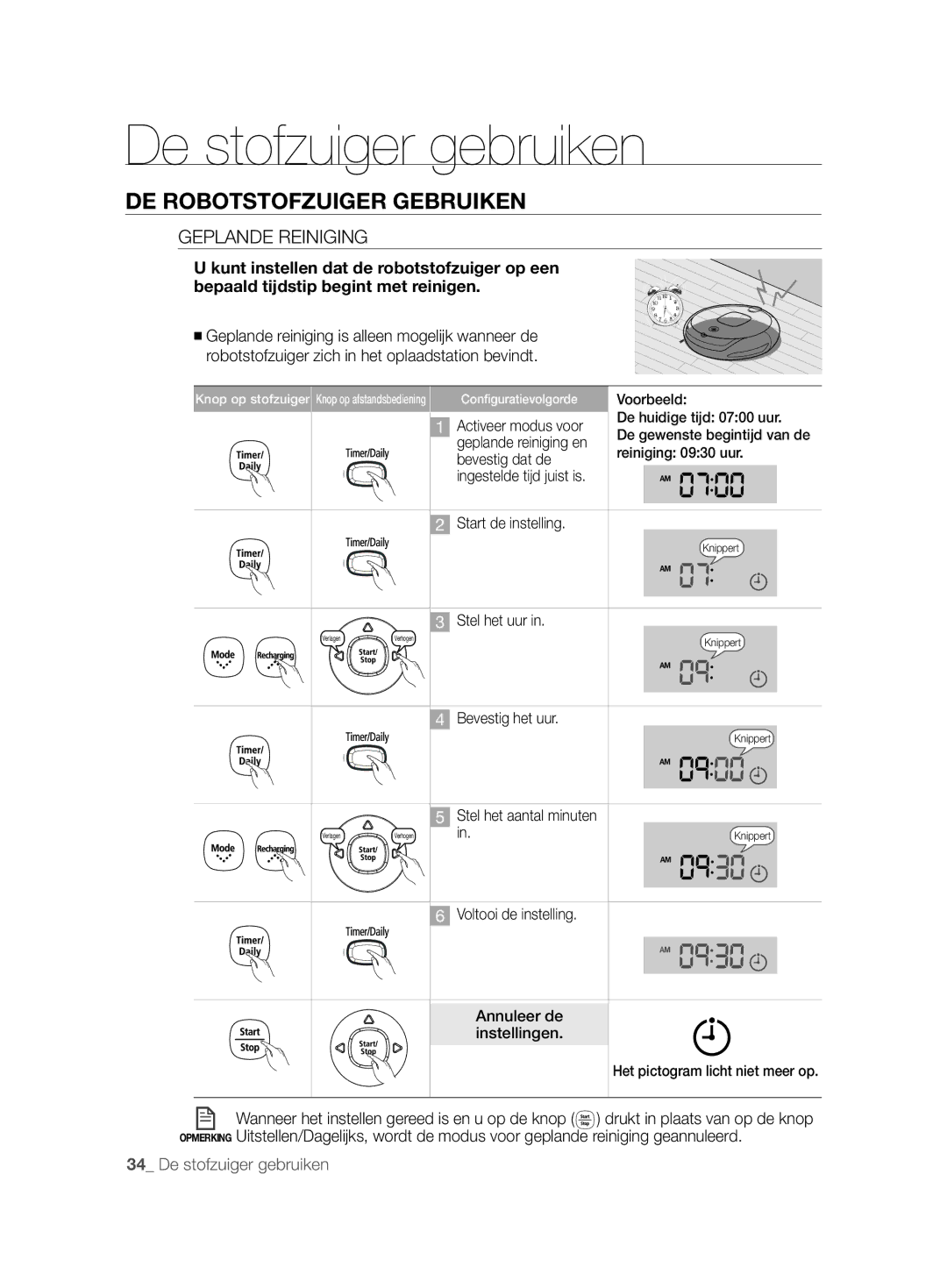 Samsung VCR8896L3R/SWS, VCR8894L3R/XEG, VCR8896L3B/XEG manual Geplande Reiniging 