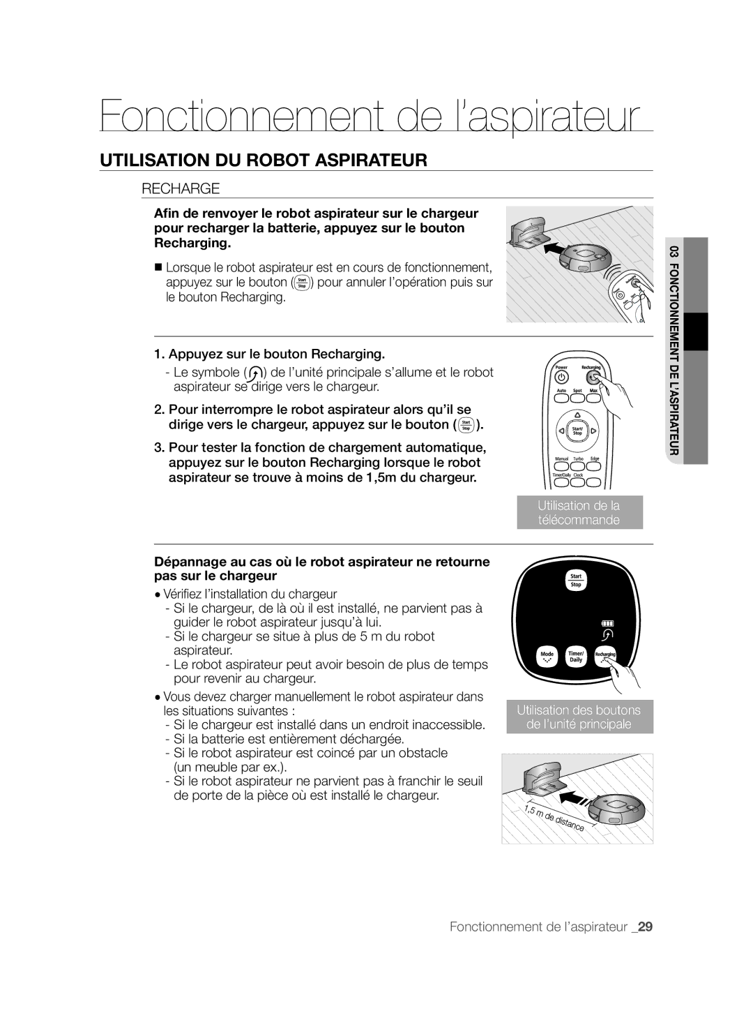 Samsung VCR8896L3B/XEG, VCR8894L3R/XEG, VCR8896L3R/SWS manual Recharge 