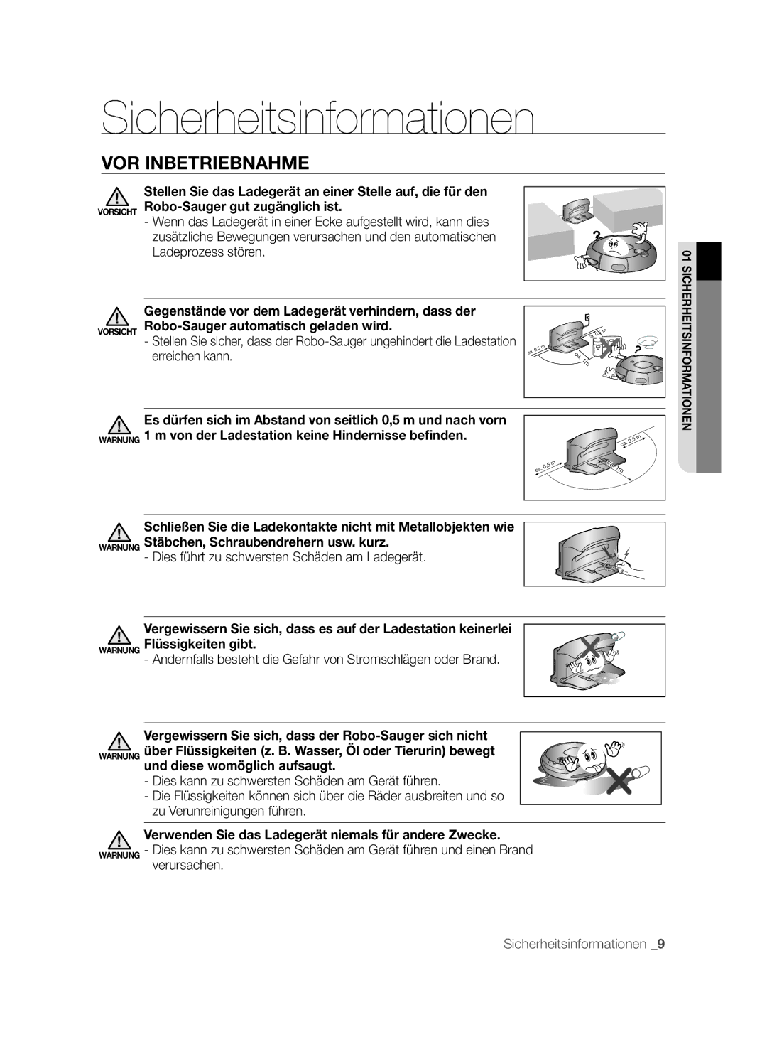 Samsung VCR8894L3R/XEG, VCR8896L3R/SWS, VCR8896L3B/XEG manual Dies führt zu schwersten Schäden am Ladegerät 