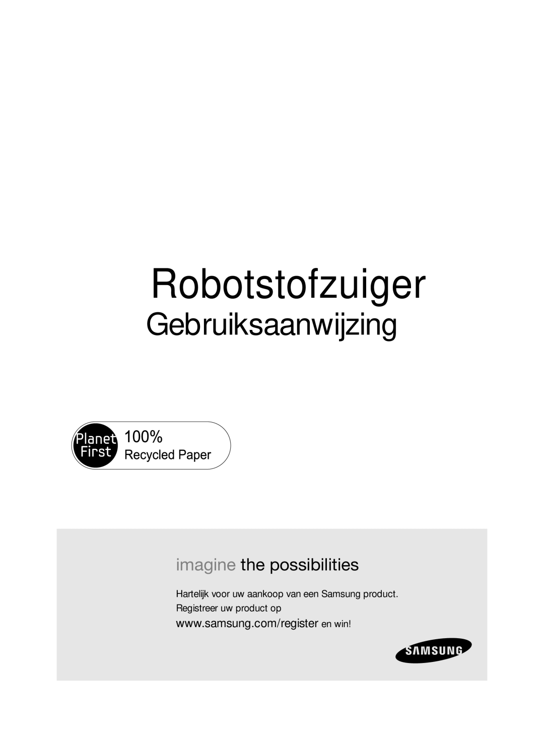 Samsung VCR8896L3R/SWS, VCR8894L3R/XEG, VCR8896L3B/XEG manual Robotstofzuiger 