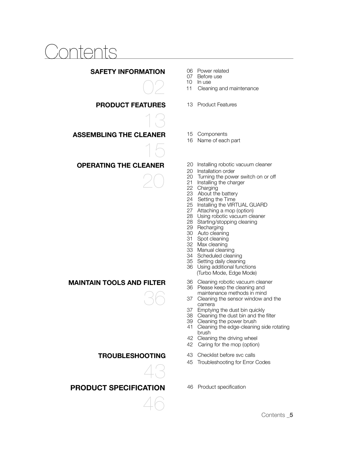 Samsung VCR8894L3R/XET manual Contents 