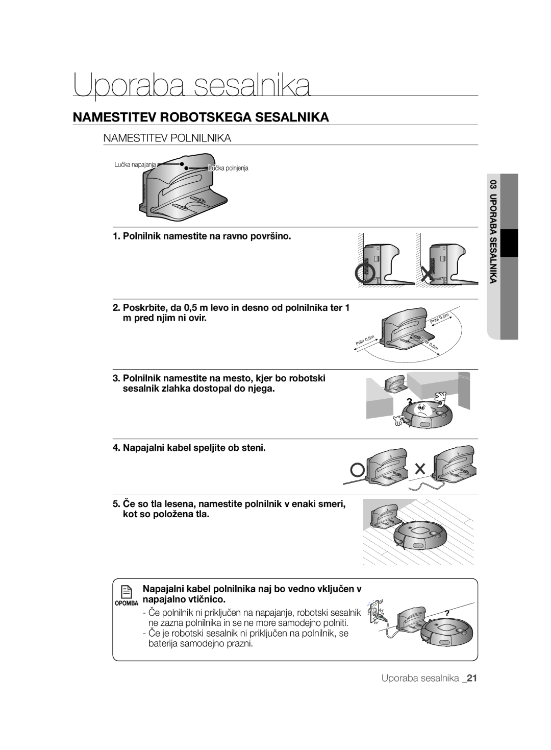 Samsung VCR8894L3R/XET manual Namestitev Polnilnika 