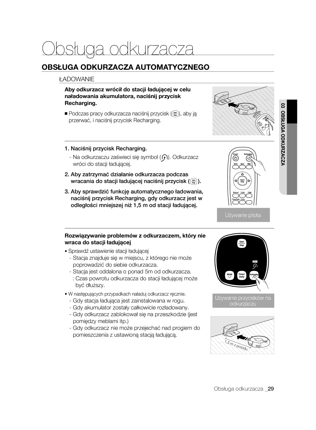 Samsung VCR8895L3B/XAG, VCR8895L3A/XEO, VCR8895L3A/XET, VCR8895L3A/XEF, VCR8895L3A/XEE manual Używanie pilota 