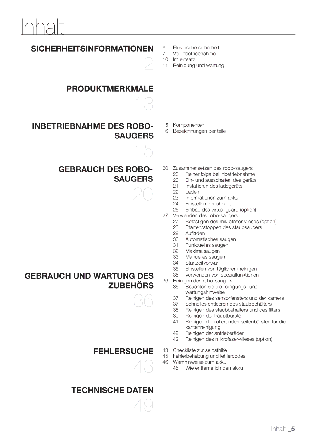 Samsung VCR8895L3A/XEF, VCR8895L3A/XEO, VCR8895L3A/XET manual Inhalt 