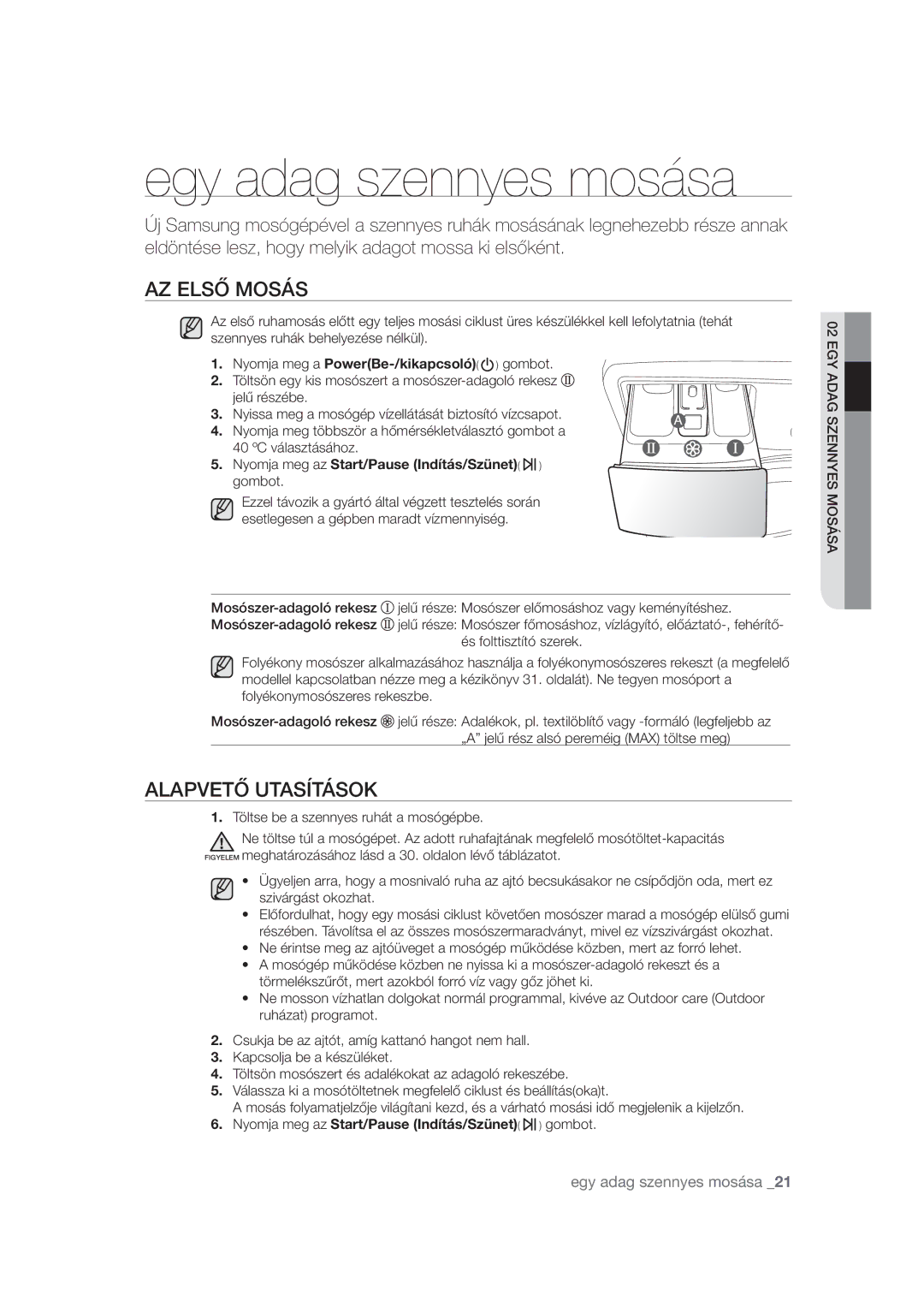 Samsung WF1602WUV/XEO, VCR8895L3A/XEO manual Egy adag szennyes mosása, &-4Ě.04«4, 17&5Ě654¶5«40, EGY Adag Szennyes Mosása 