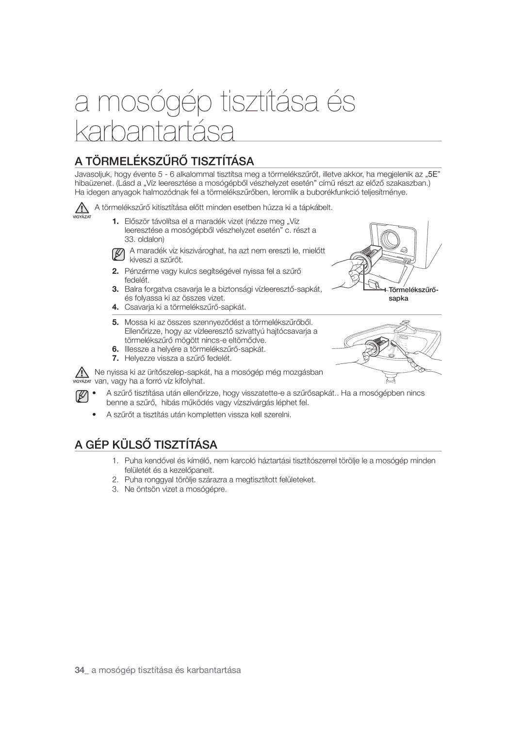 Samsung VCR8895L3B/XAG, VCR8895L3A/XEO manual 5½3.&-²,4Ĩ3Ě5*45¶5«4, ²1,Ã-4Ě5*45¶5«4, És folyassa ki az összes vizet 