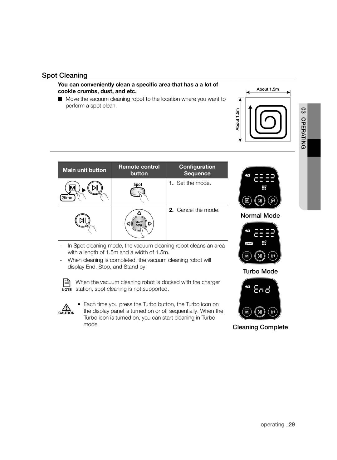 Samsung VCR8930L3R/XEE, VCR8930L3R/XET manual Spot Cleaning 