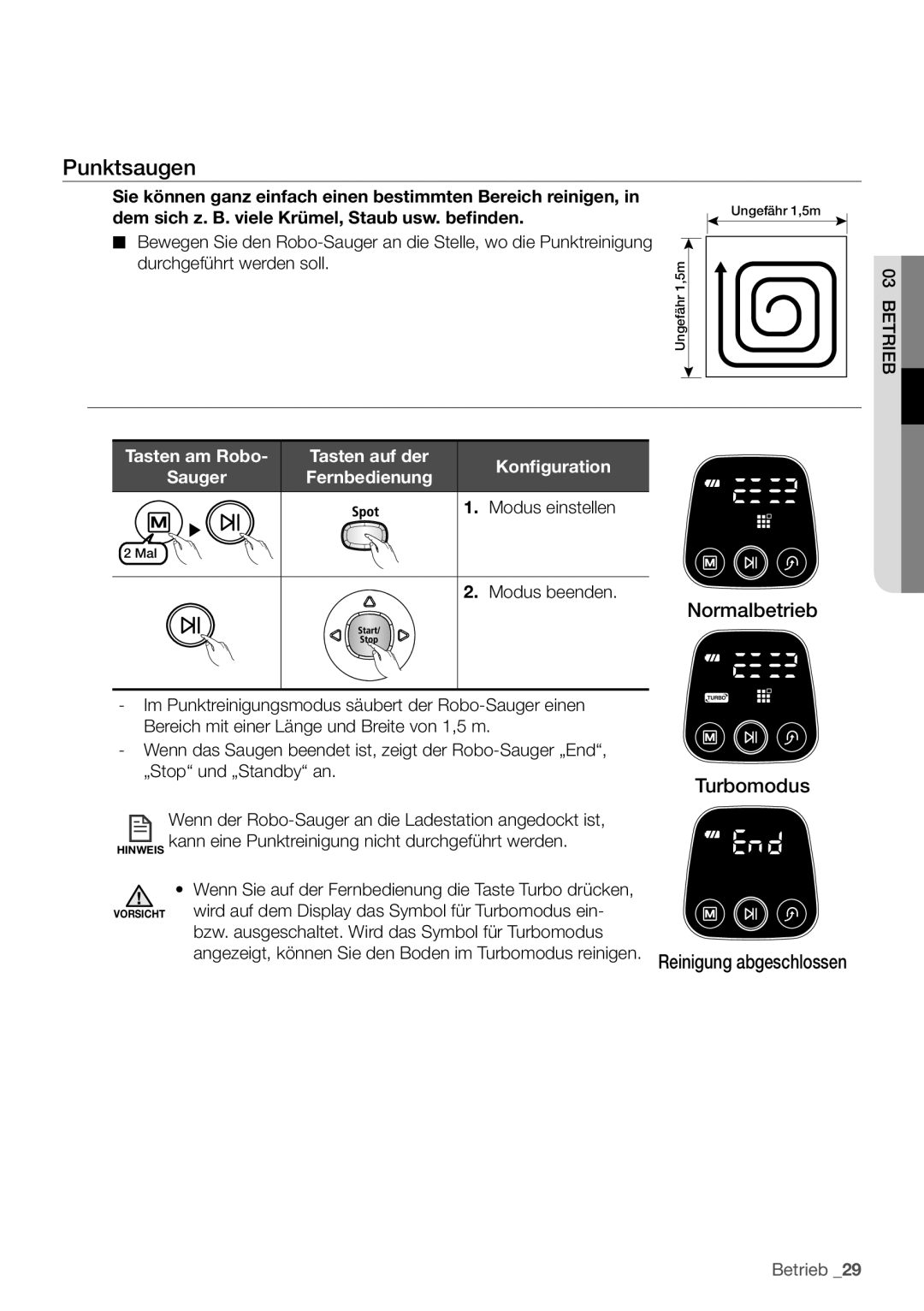 Samsung VCR8930L3S/XEG manual Punktsaugen 