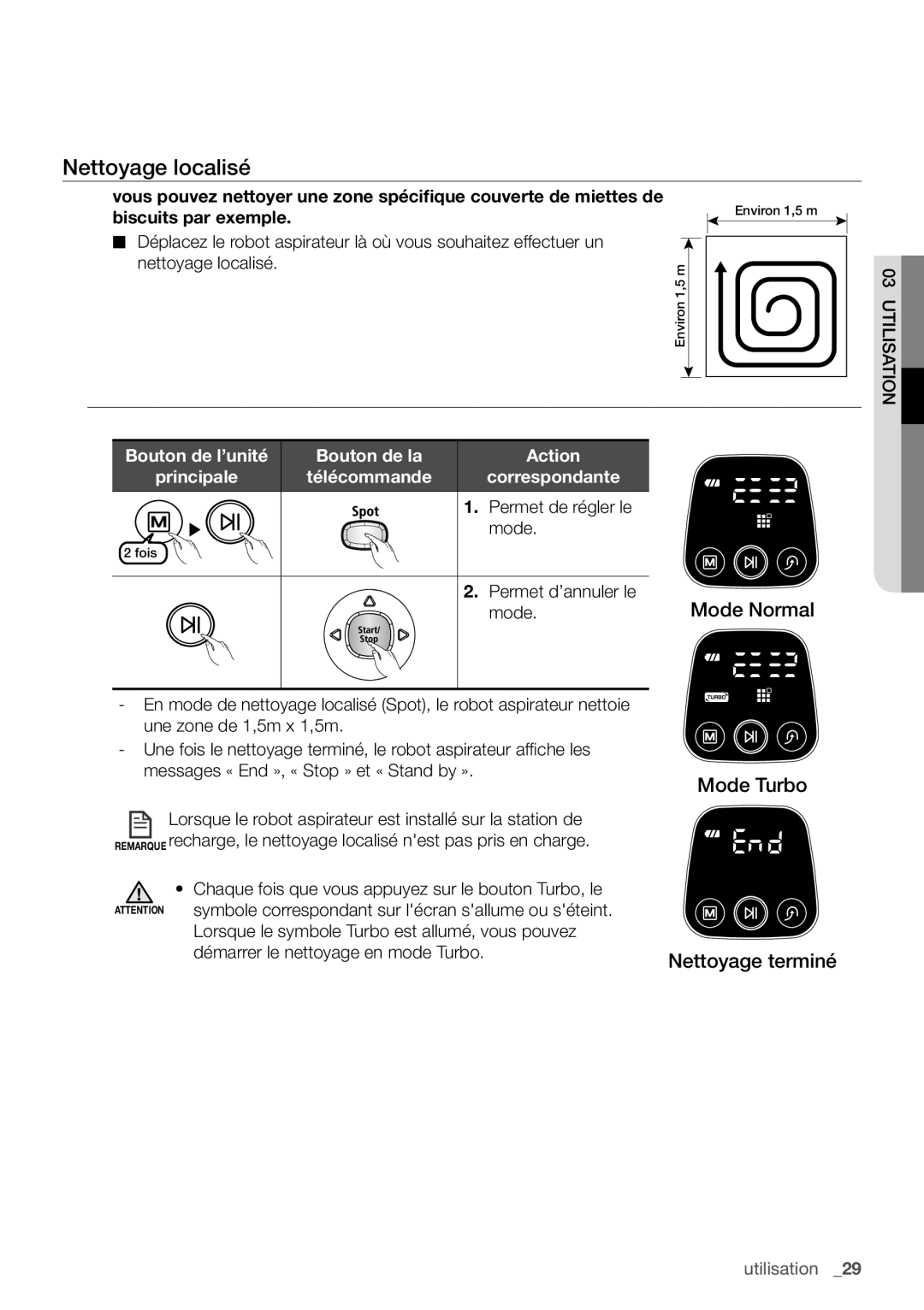 Samsung VCR8939L3S/XEF manual Nettoyage localisé 