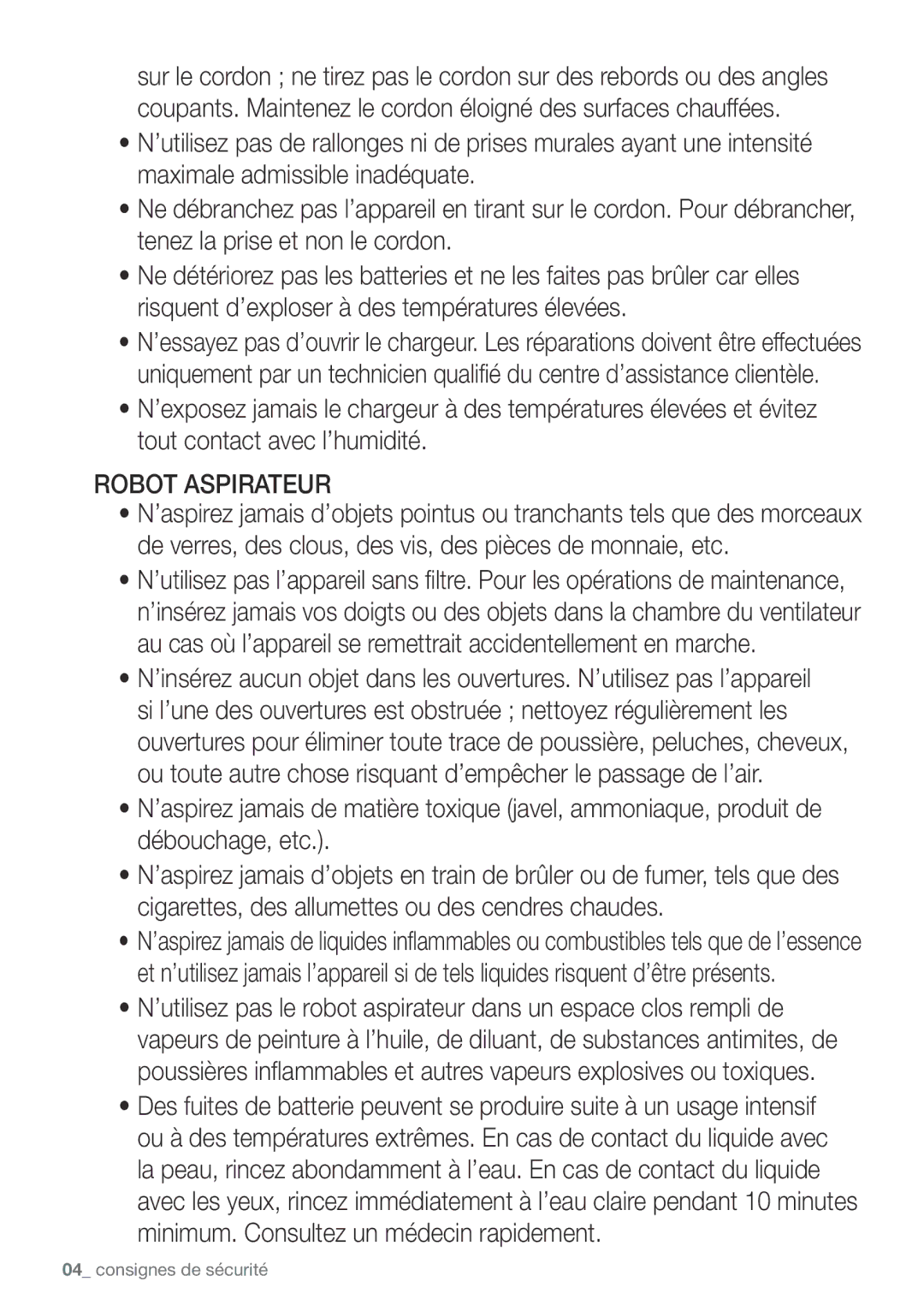 Samsung VCR8939L3S/XEF manual Robot Aspirateur 