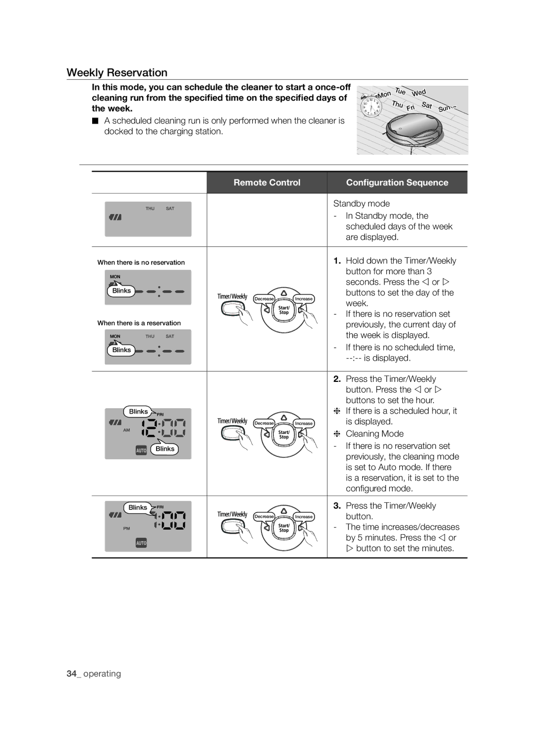 Samsung VCR8940L3R/XET manual Weekly Reservation 