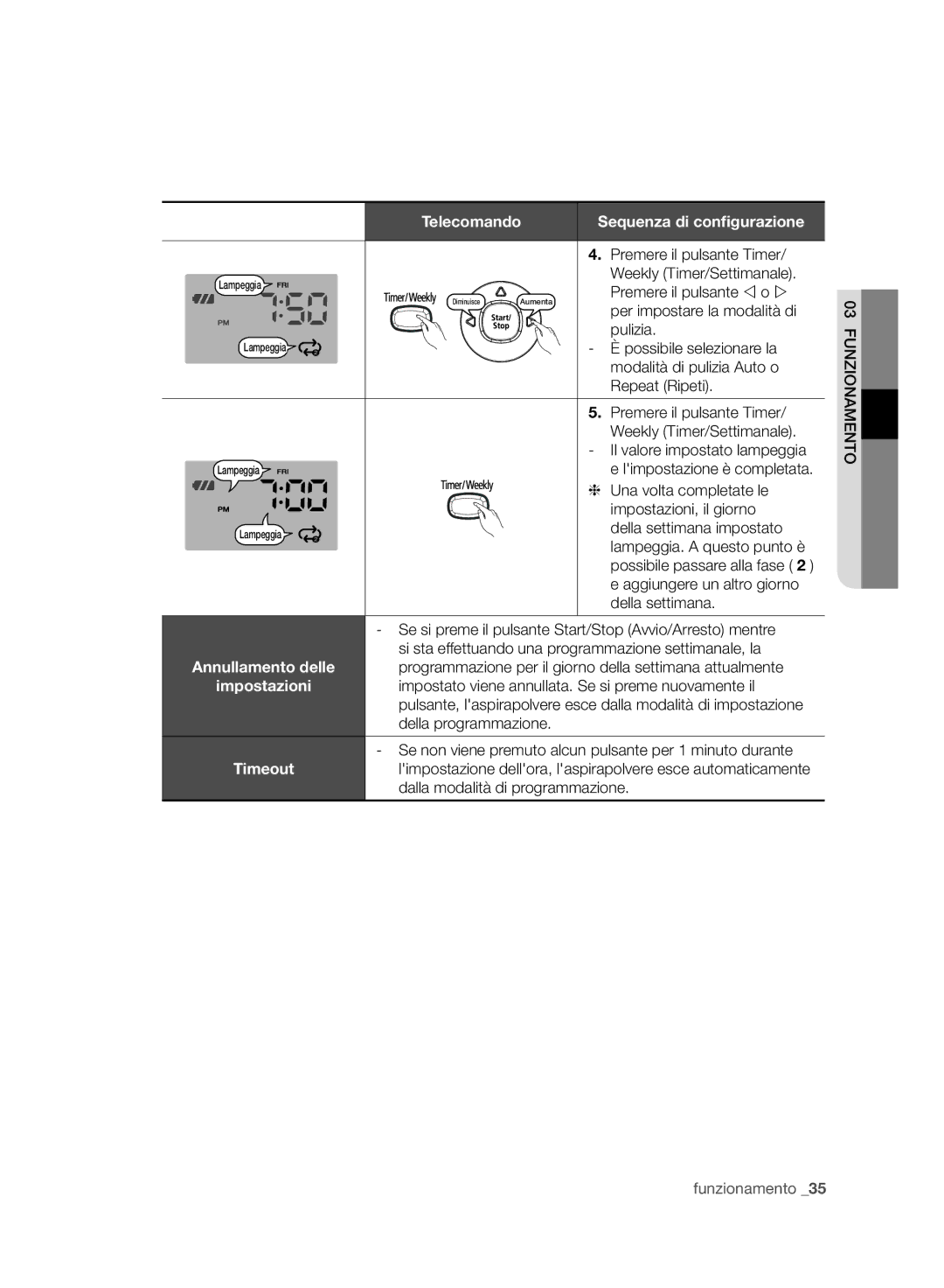 Samsung VCR8940L3R/XET manual Premere il pulsante Y o Z, Per impostare la modalità di, Pulizia, Modalità di pulizia Auto o 