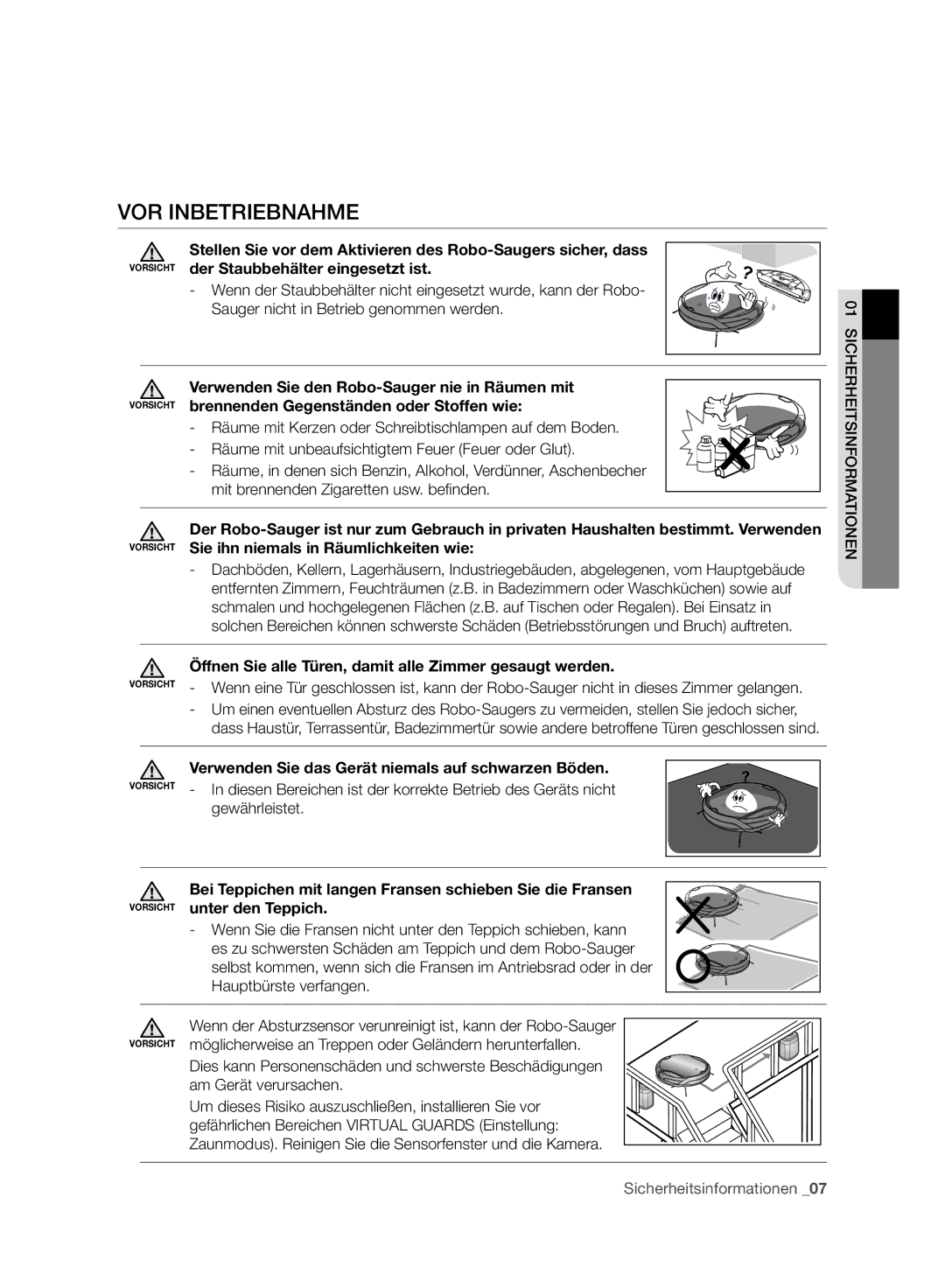 Samsung VCR8940L3R/XET manual VOR Inbetriebnahme 