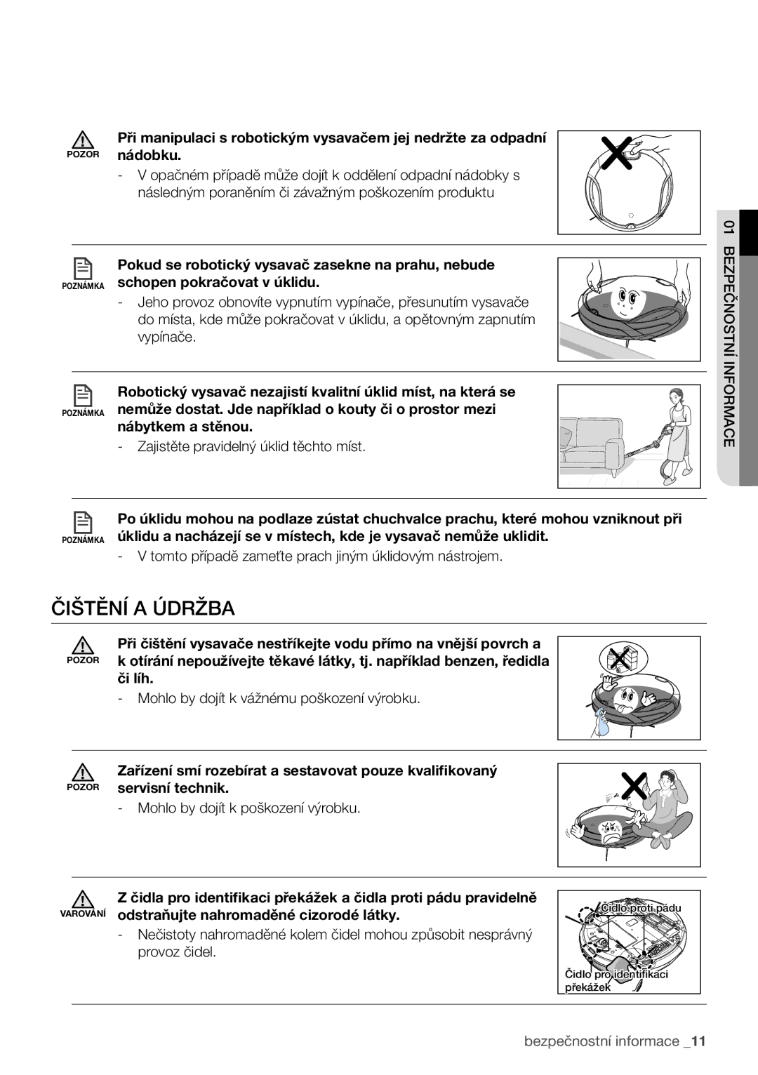 Samsung VCR8950L3B/XEO manual Čištění a údržba 