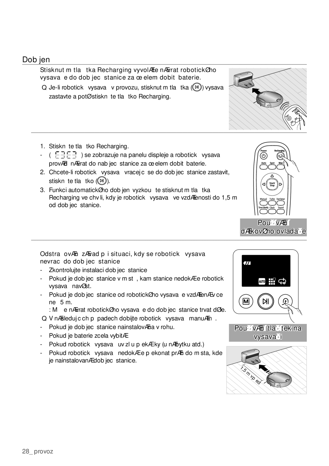 Samsung VCR8950L3B/XEO manual Dobíjení 