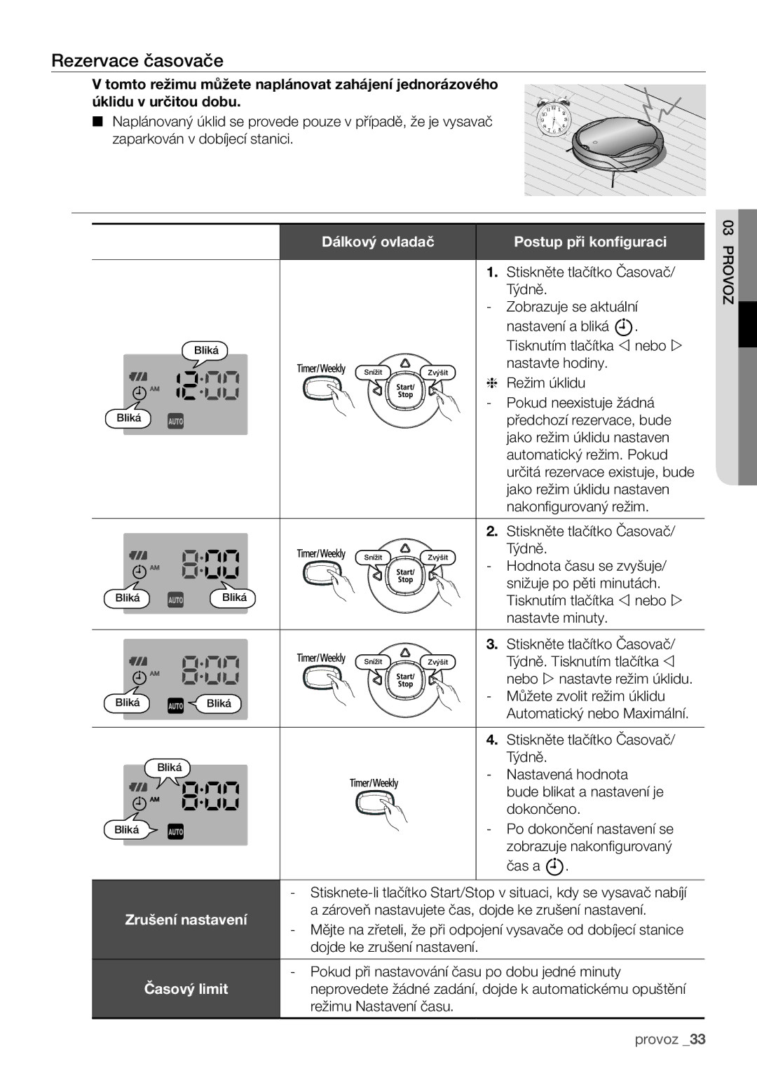 Samsung VCR8950L3B/XEO manual Rezervace časovače, Dálkový ovladač Postup při konfiguraci 