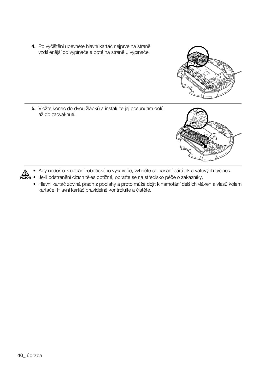 Samsung VCR8950L3B/XEO manual 40 údržba 