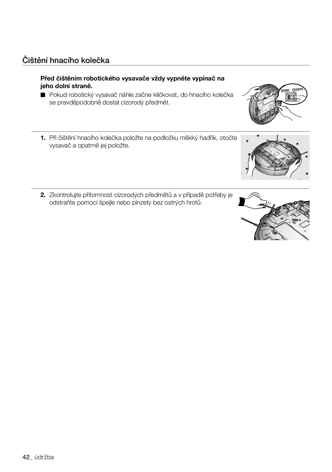 Samsung VCR8950L3B/XEO manual Čištění hnacího kolečka 