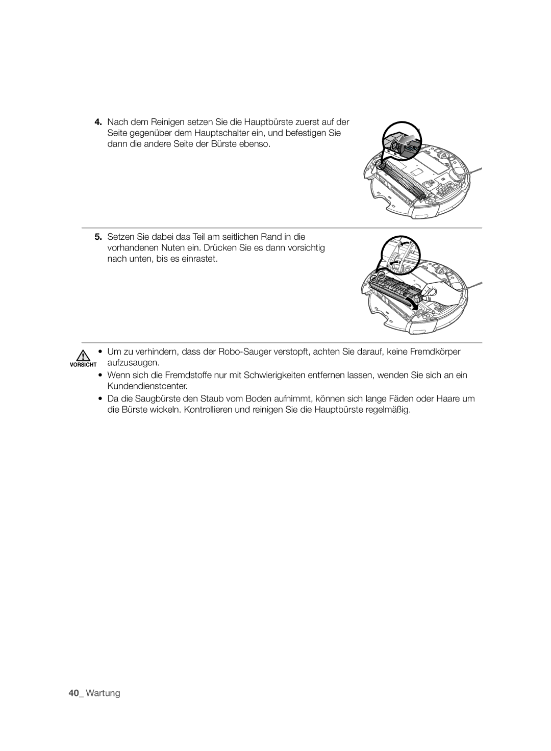 Samsung VCR8958L3K/SWS manual Wartung 