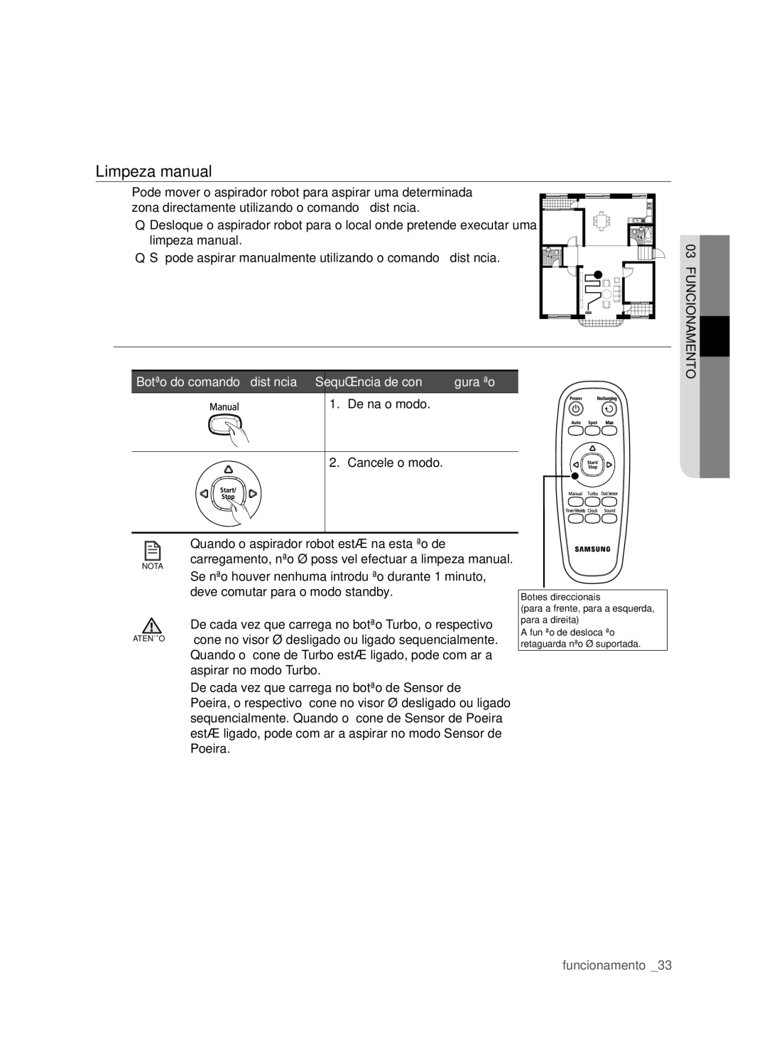 Samsung VCR8980L3K/XEO Limpeza manual, Botão do comando à distância Sequência de conﬁguração, Deﬁ na o modo Cancele o modo 