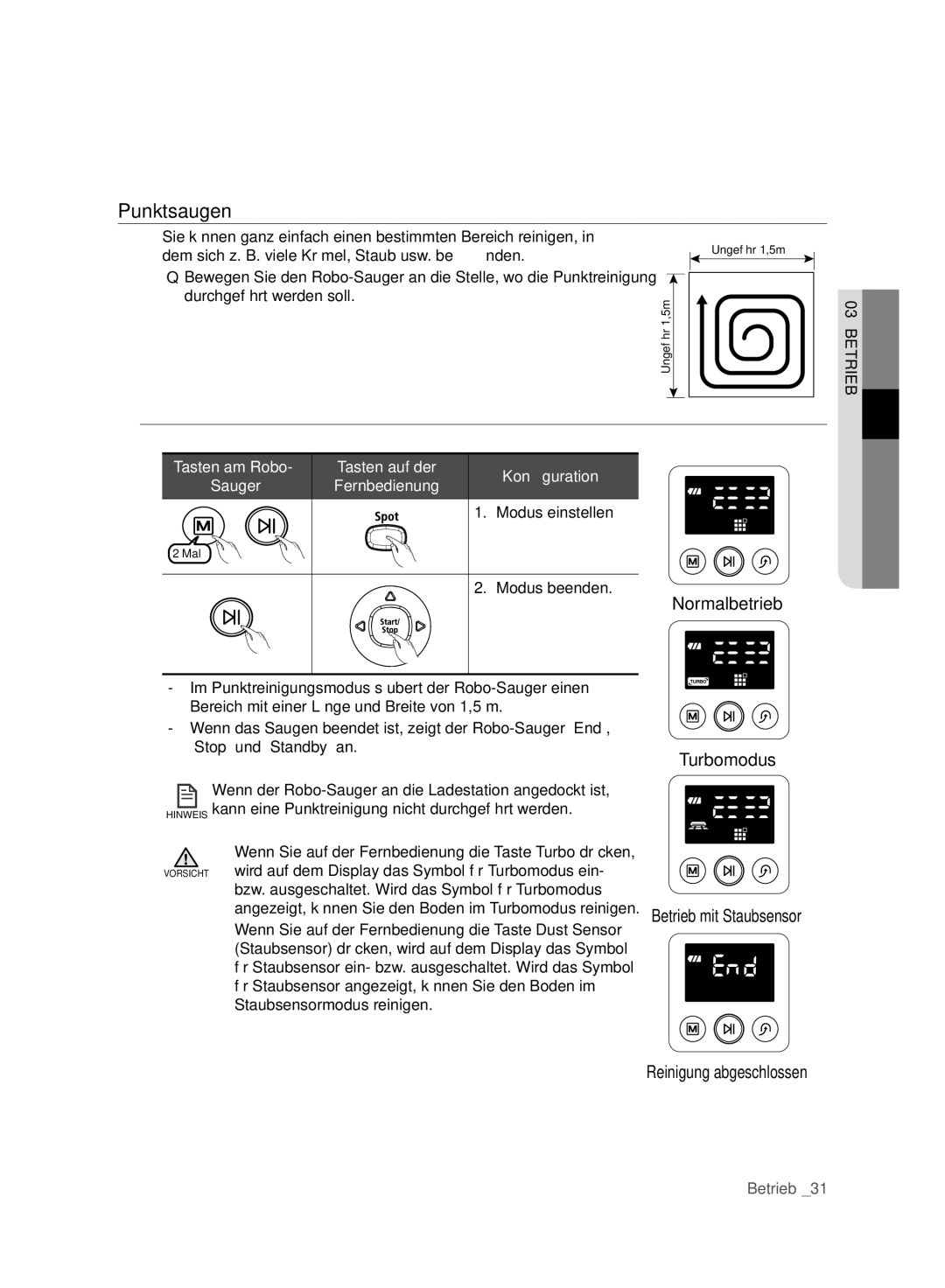 Samsung VCR8980L3K/XEO, VCR8980L3K/XEG, VCR8980L3K/XET, VCR8980L3K/XEF manual Punktsaugen 