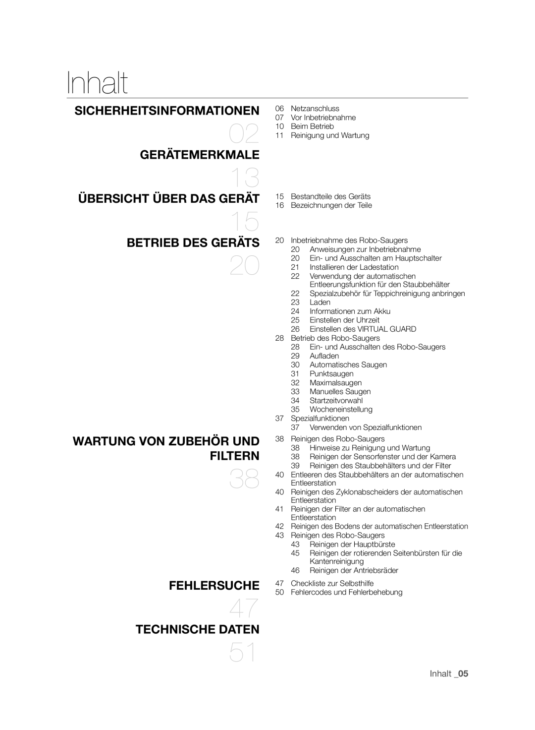 Samsung VCR8980L3K/XET, VCR8980L3K/XEG, VCR8980L3K/XEF, VCR8980L3K/XEO manual Inhalt, Betrieb DES Geräts 