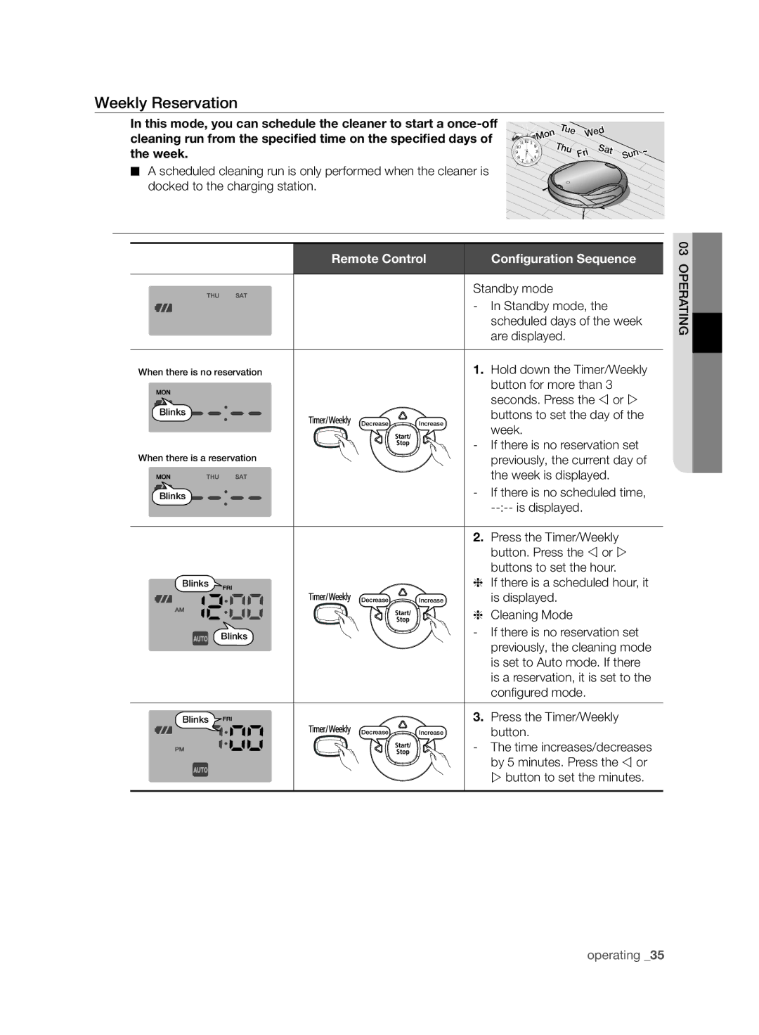 Samsung VCR8980L3K/XEO, VCR8980L3K/XEG, VCR8980L3K/XET, VCR8980L3K/XEF, VCR8980L3K/XEE manual Weekly Reservation 