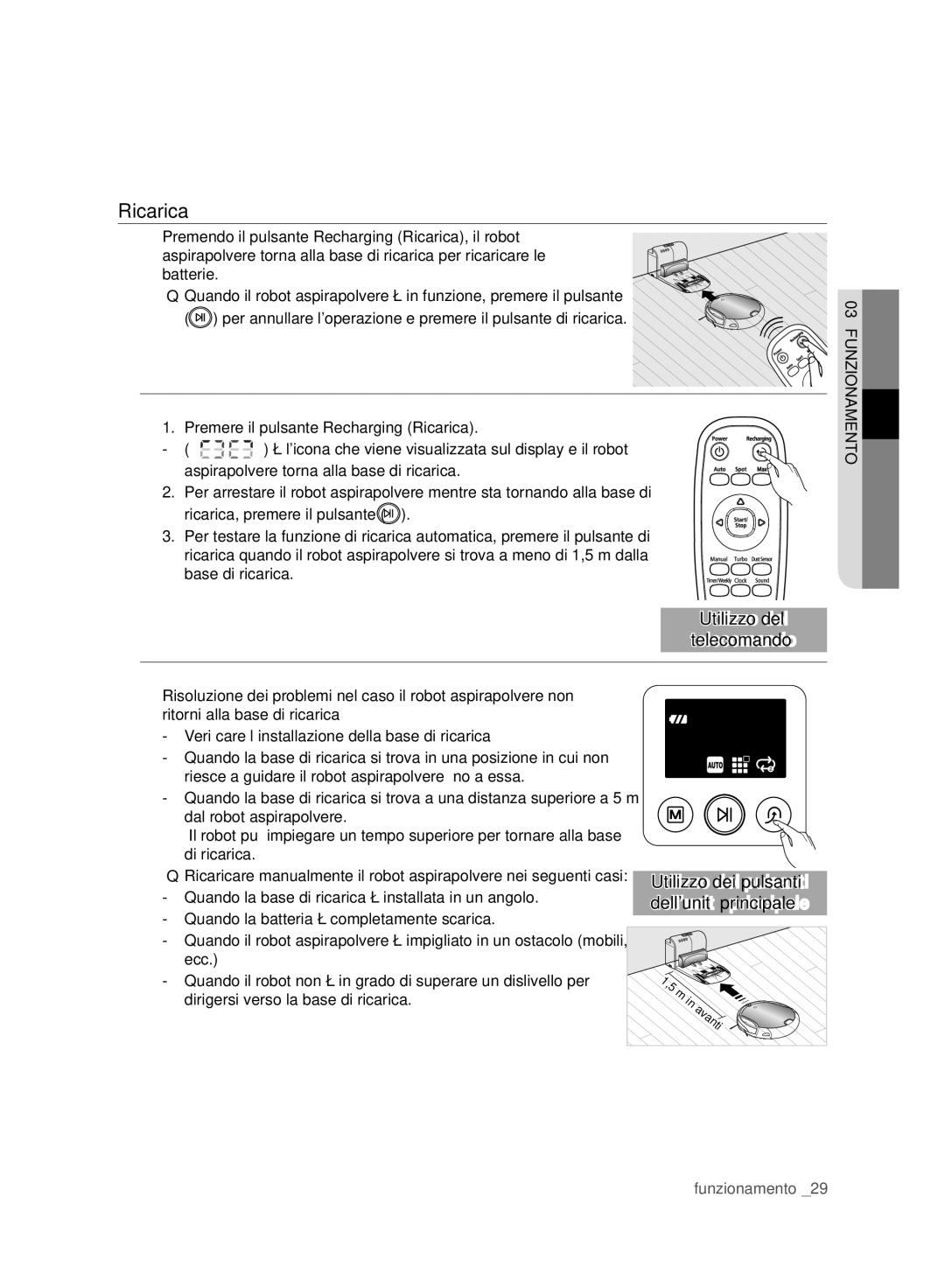 Samsung VCR8980L3K/XEE, VCR8980L3K/XEG, VCR8980L3K/XET, VCR8980L3K/XEF, VCR8980L3K/XEO manual Ricarica 