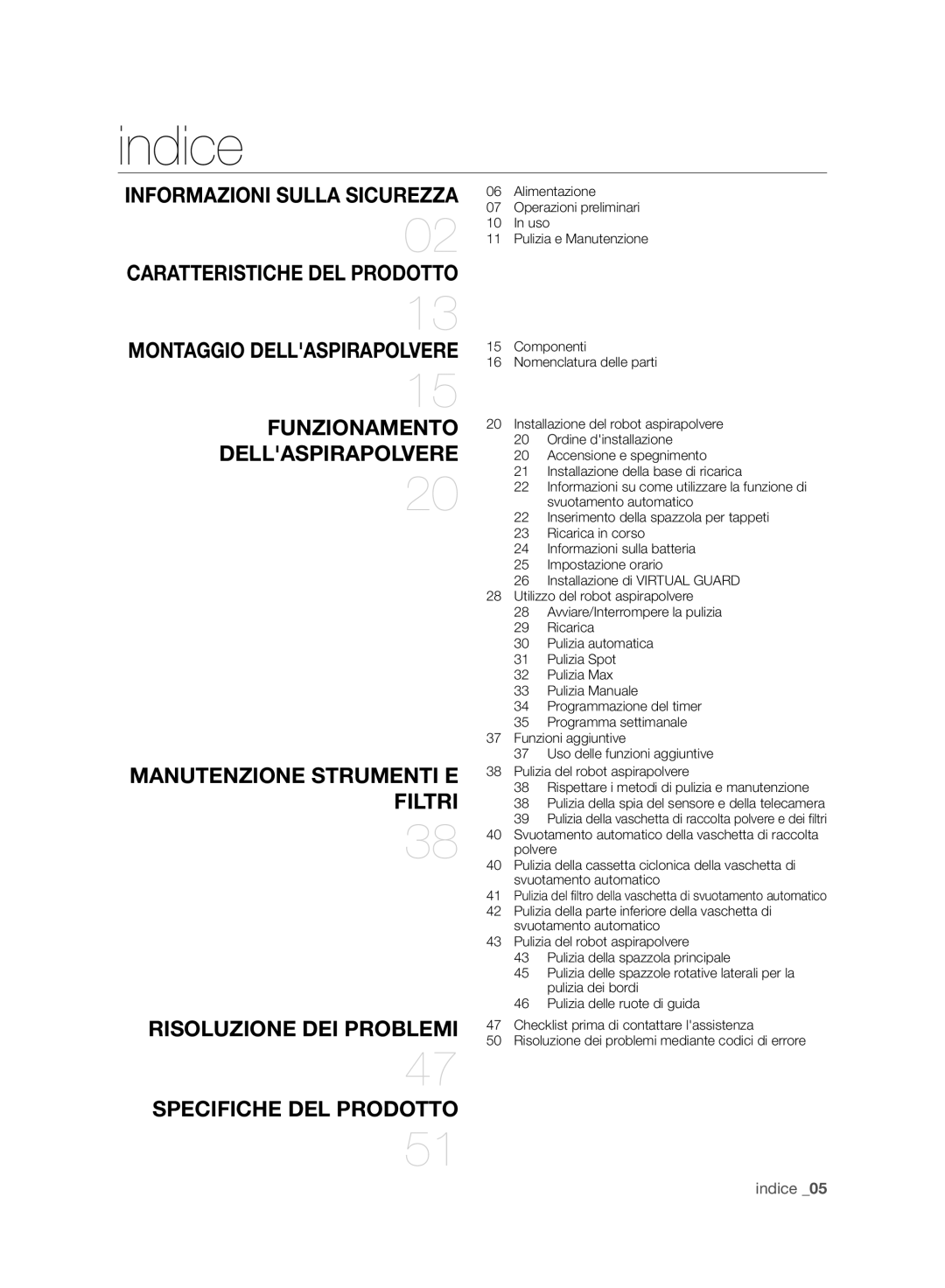 Samsung VCR8980L3K/XEG, VCR8980L3K/XET, VCR8980L3K/XEF, VCR8980L3K/XEO, VCR8980L3K/XEE Indice, Informazioni Sulla Sicurezza 