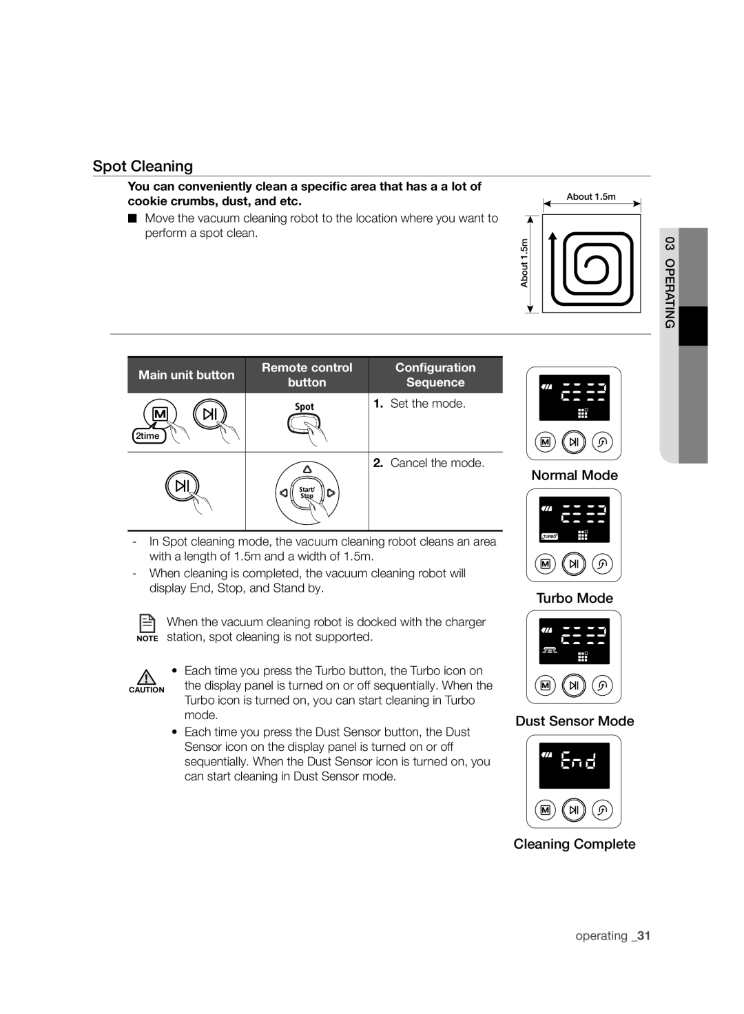 Samsung VCR8980L4K/XEU manual Spot Cleaning 