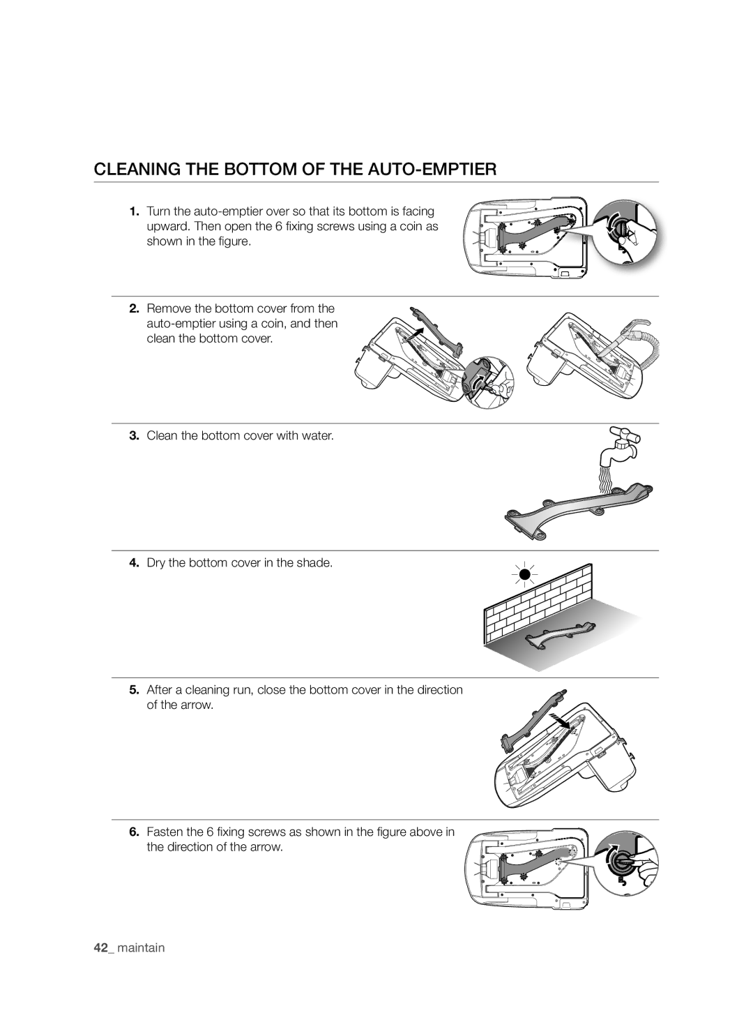 Samsung VCR8980L4K/XEU manual Cleaning the Bottom of the AUTO-EMPTIER 